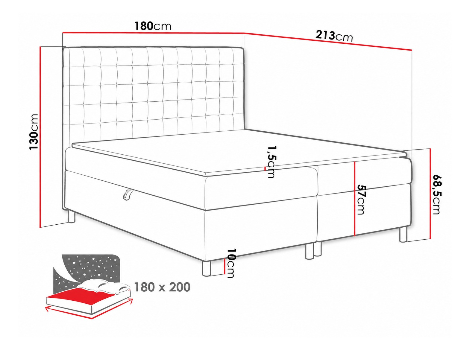 Lit boxspring Panis (Manila 04)