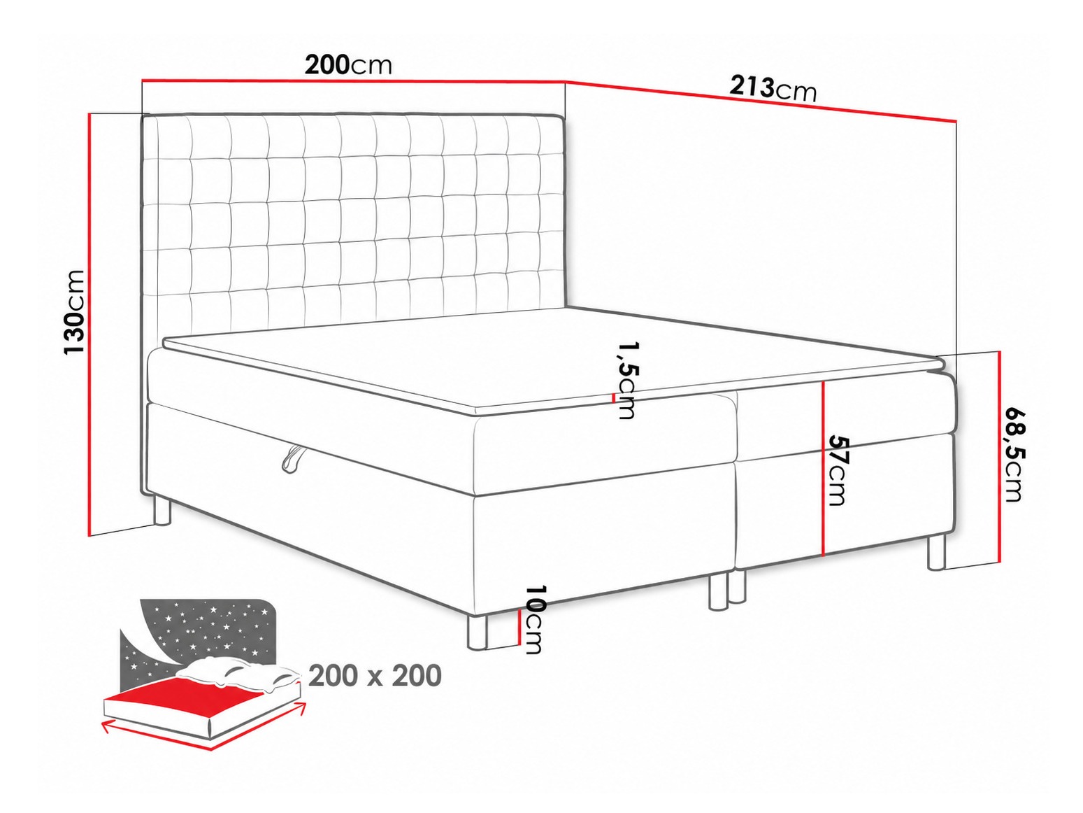 Lit boxspring Panis (Manila 04)