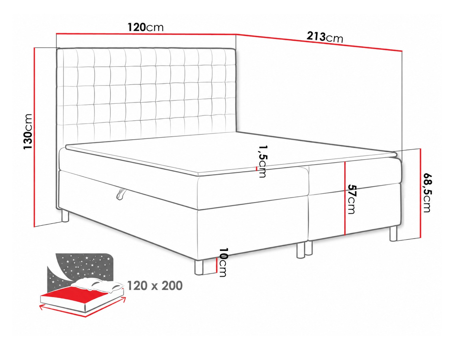 Lit boxspring Panis (Manila 04)