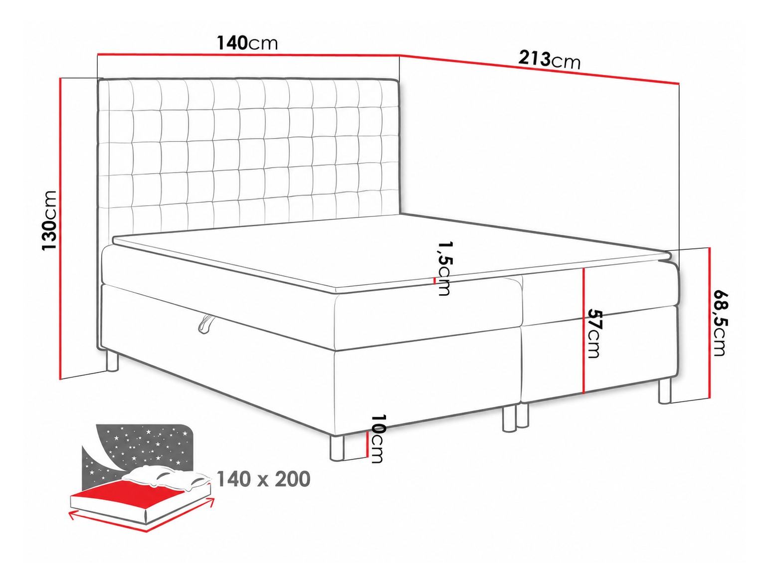 Lit boxspring Panis (Manila 09)