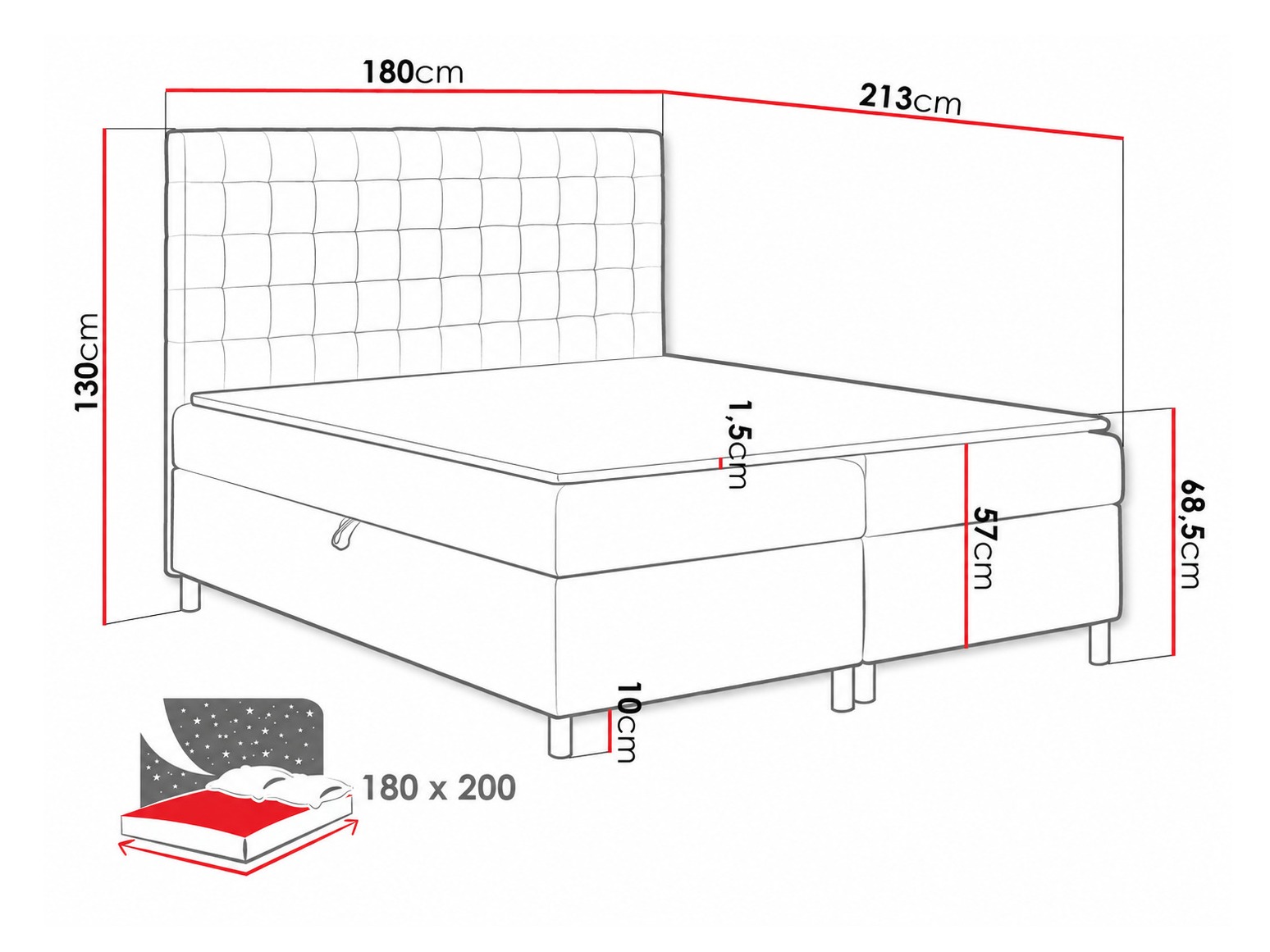 Lit boxspring Panis (Soft 017)