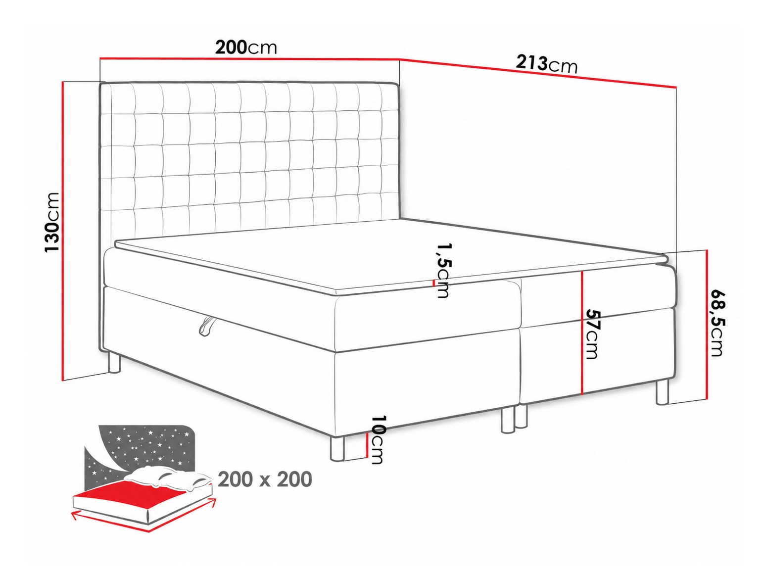 Lit boxspring Panis (Soft 017)
