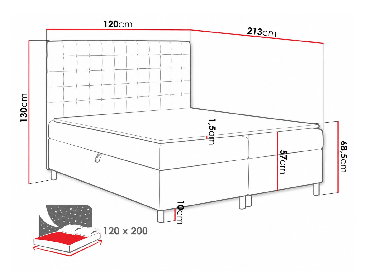 Lit boxspring Panis (Soft 017)