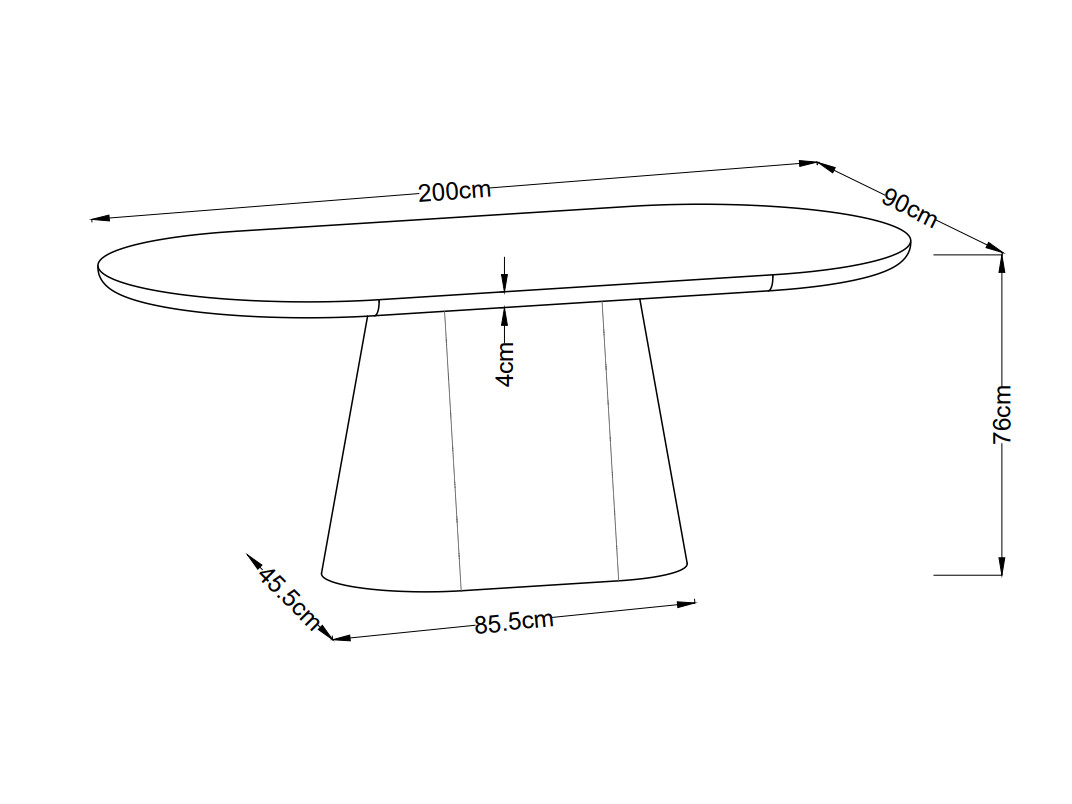 Table Dallas 5364 (Clair bois)
