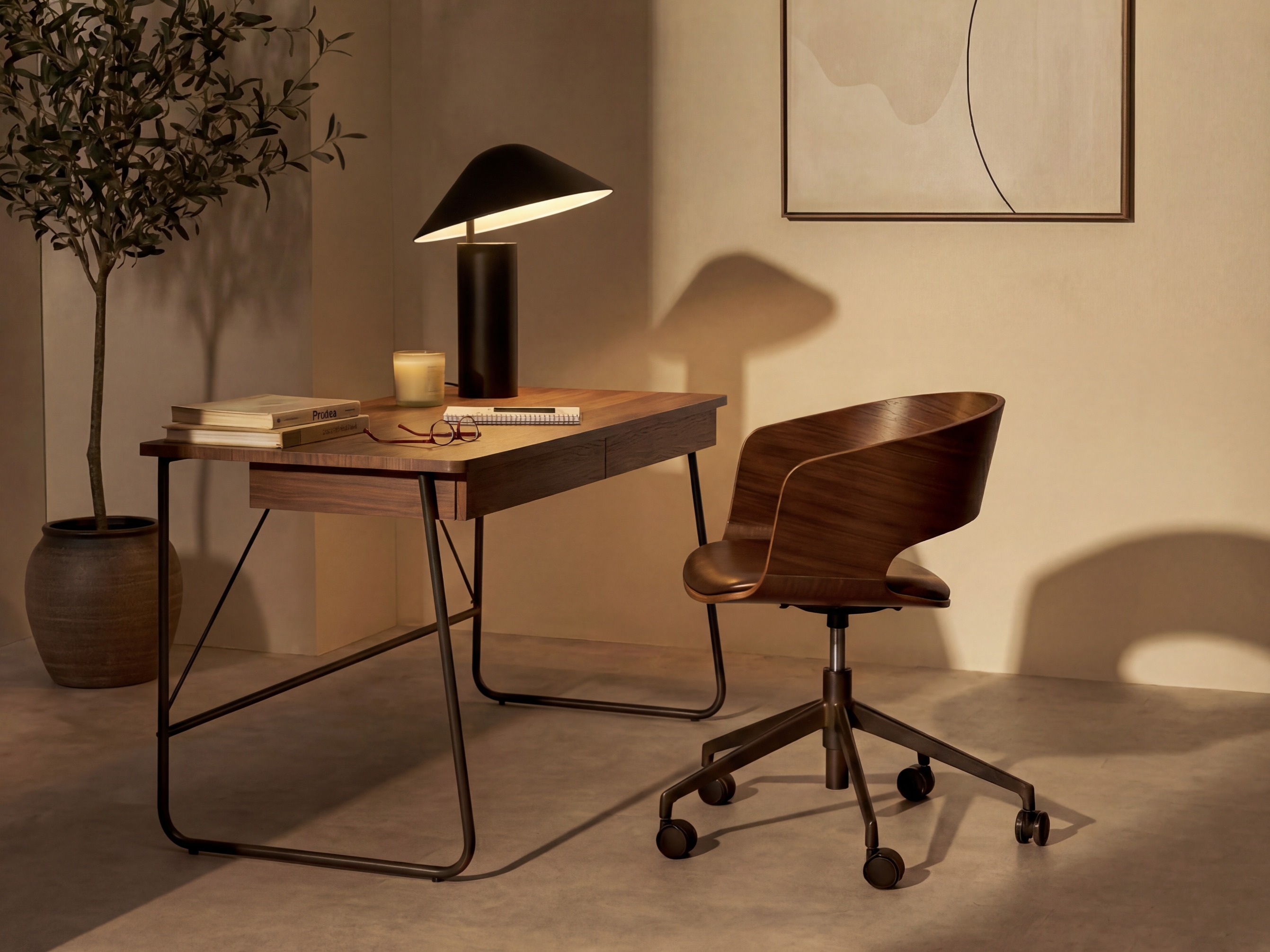 Bureau Fresno 185 (Chêne foncé)