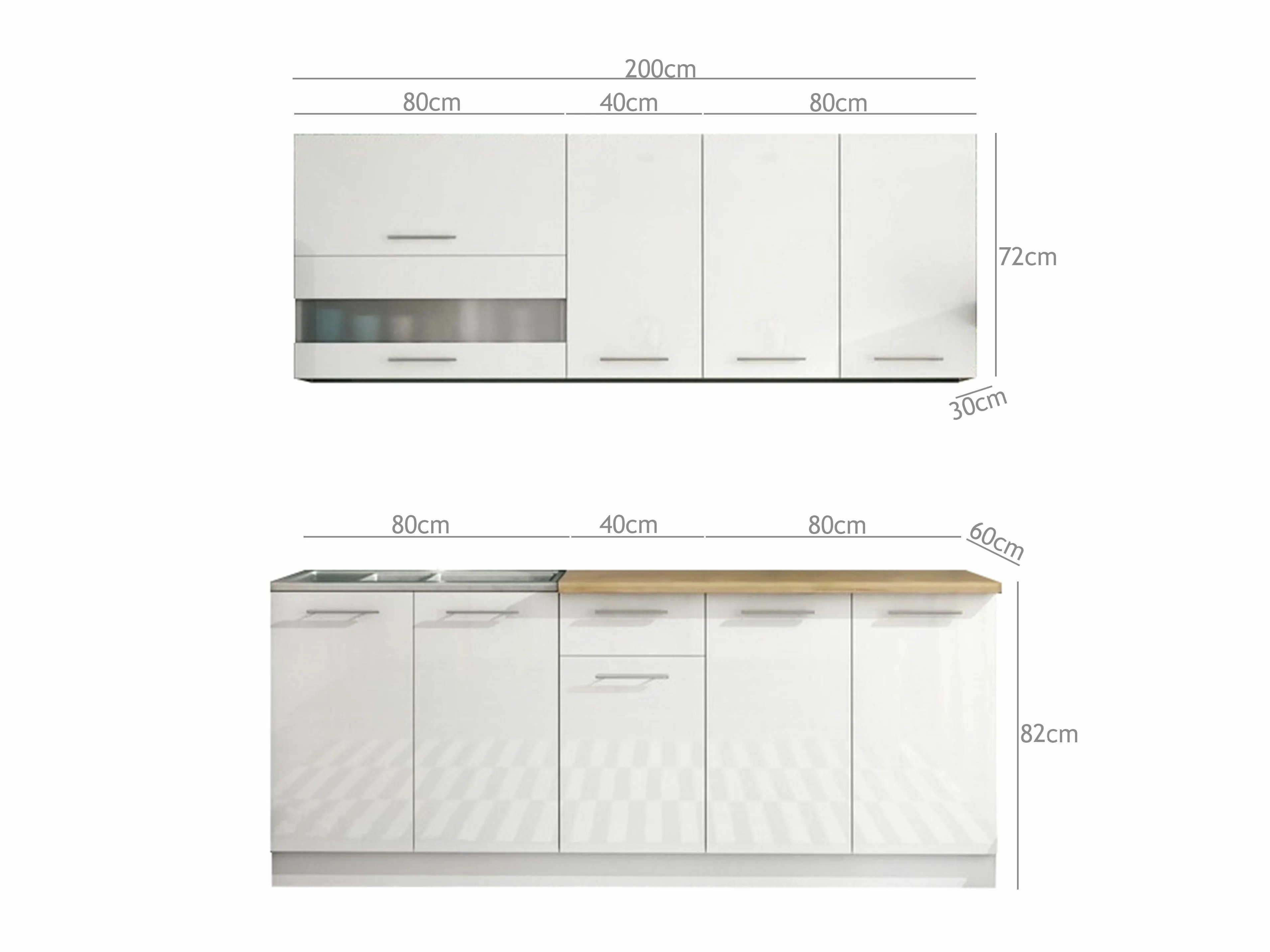 Cuisine complète modulaire Tiffa Grey 102