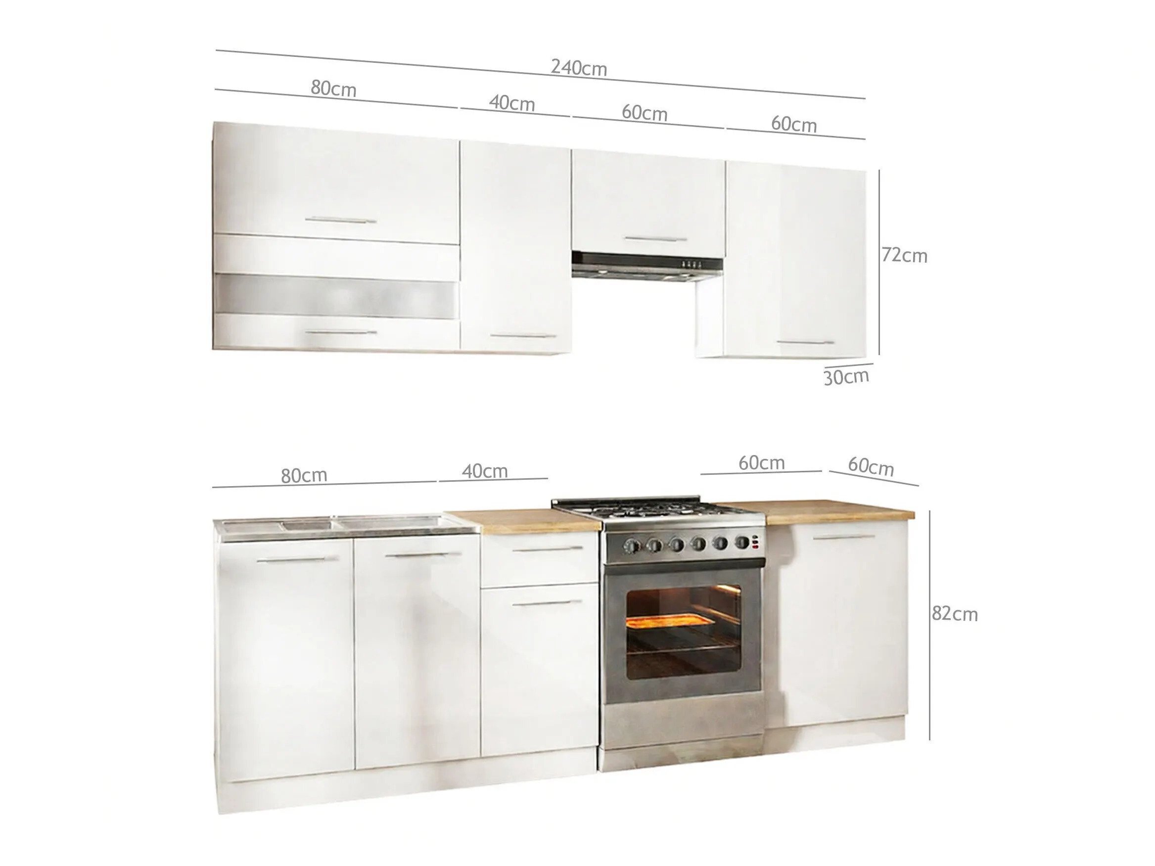 Cuisine complète modulaire Tiffa Grey 106