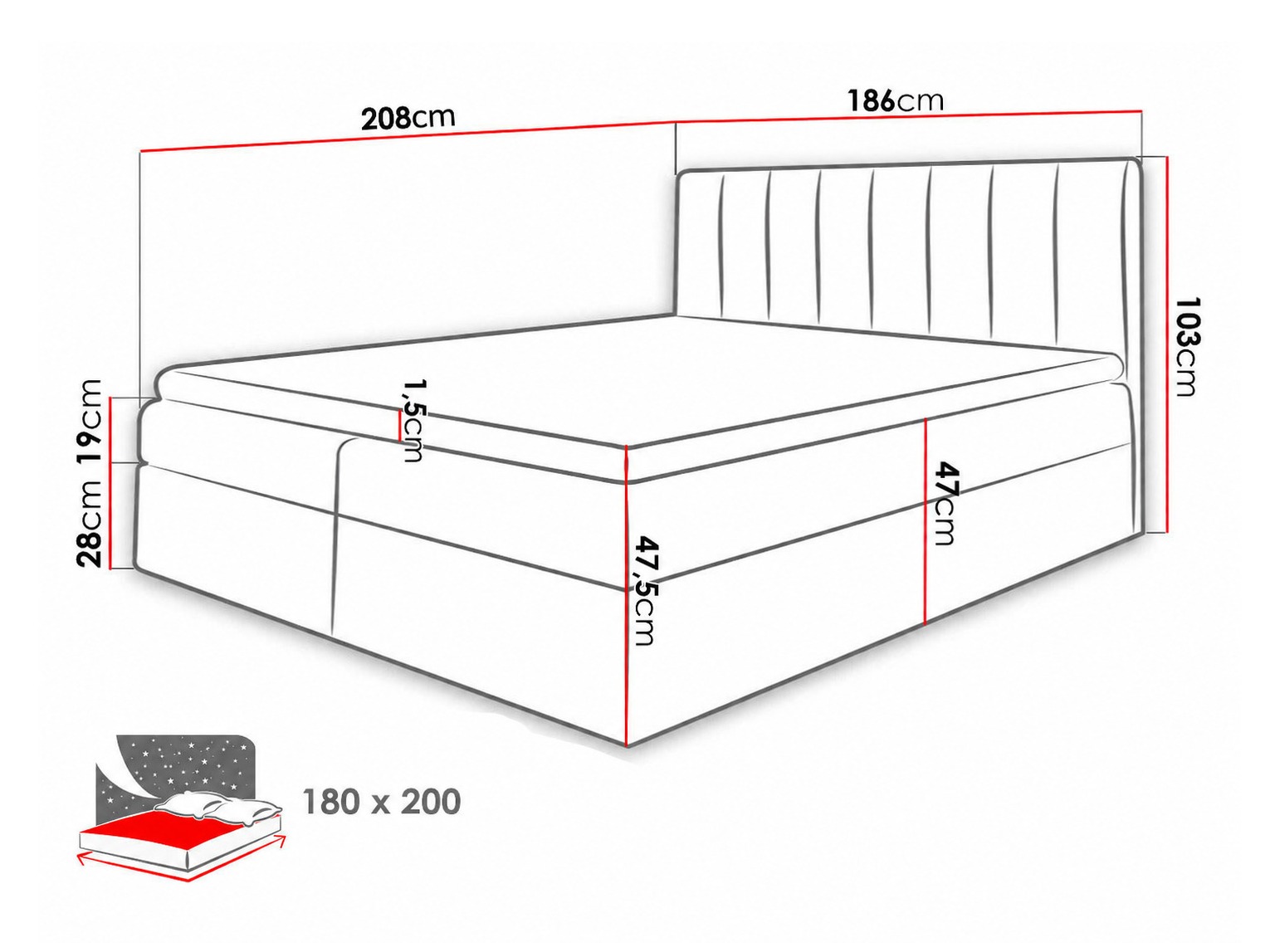 Lit boxspring Culina (Soft 017 + Spirit 13)