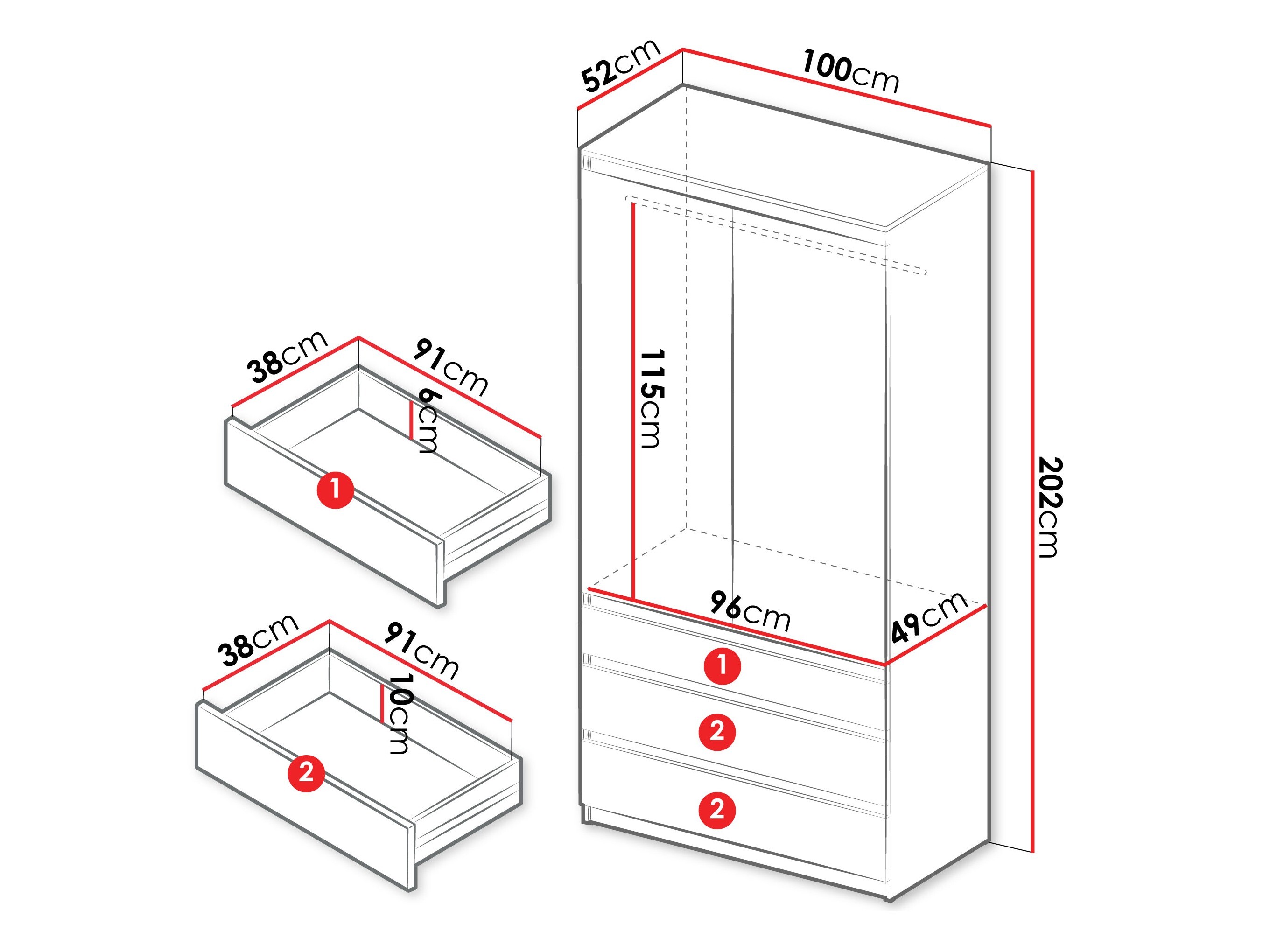 Armoire Comfivo Structor (Noyer)