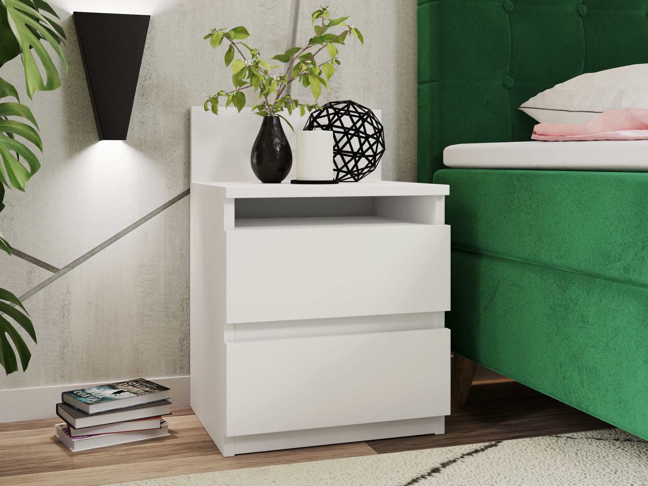 Table de chevet Comfivo Structor (Blanc)