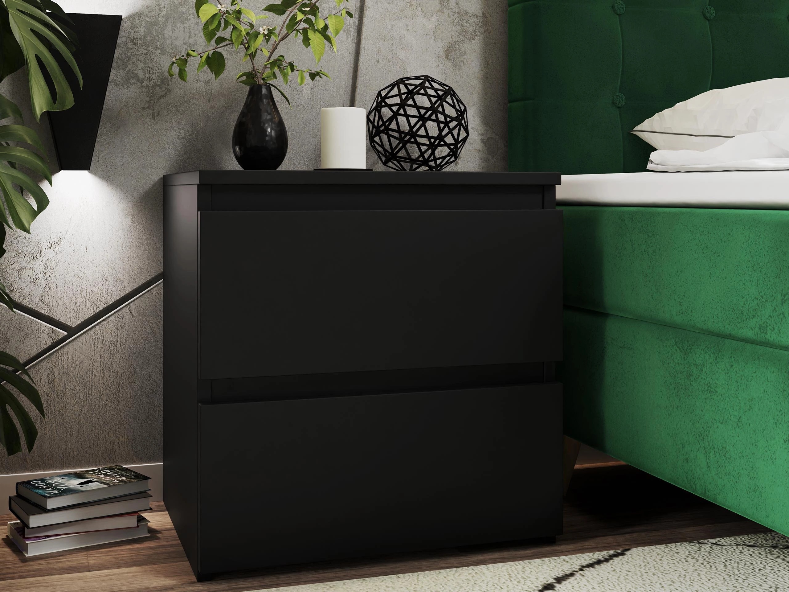 Table de chevet Comfivo Structor I (Noir)