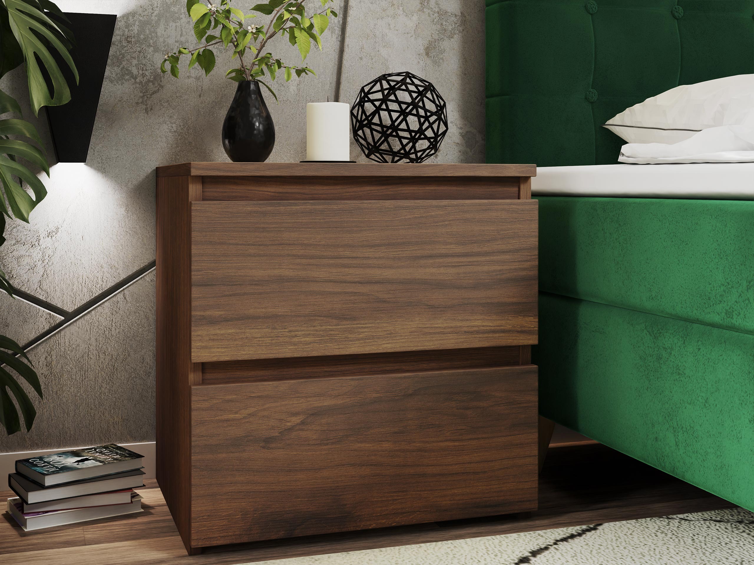 Table de chevet Comfivo Structor I (Noyer)