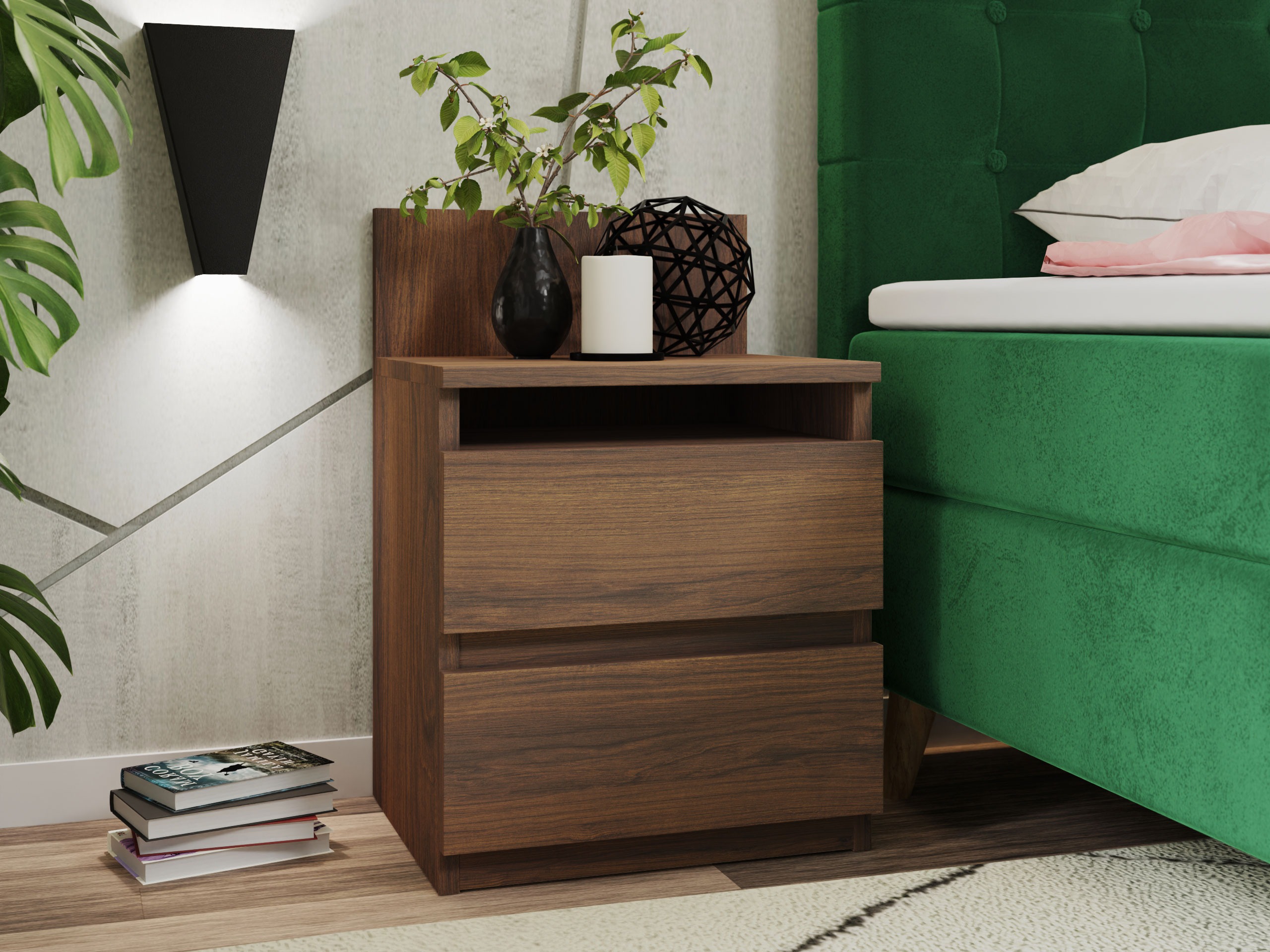Table de chevet Comfivo Structor (Noyer)