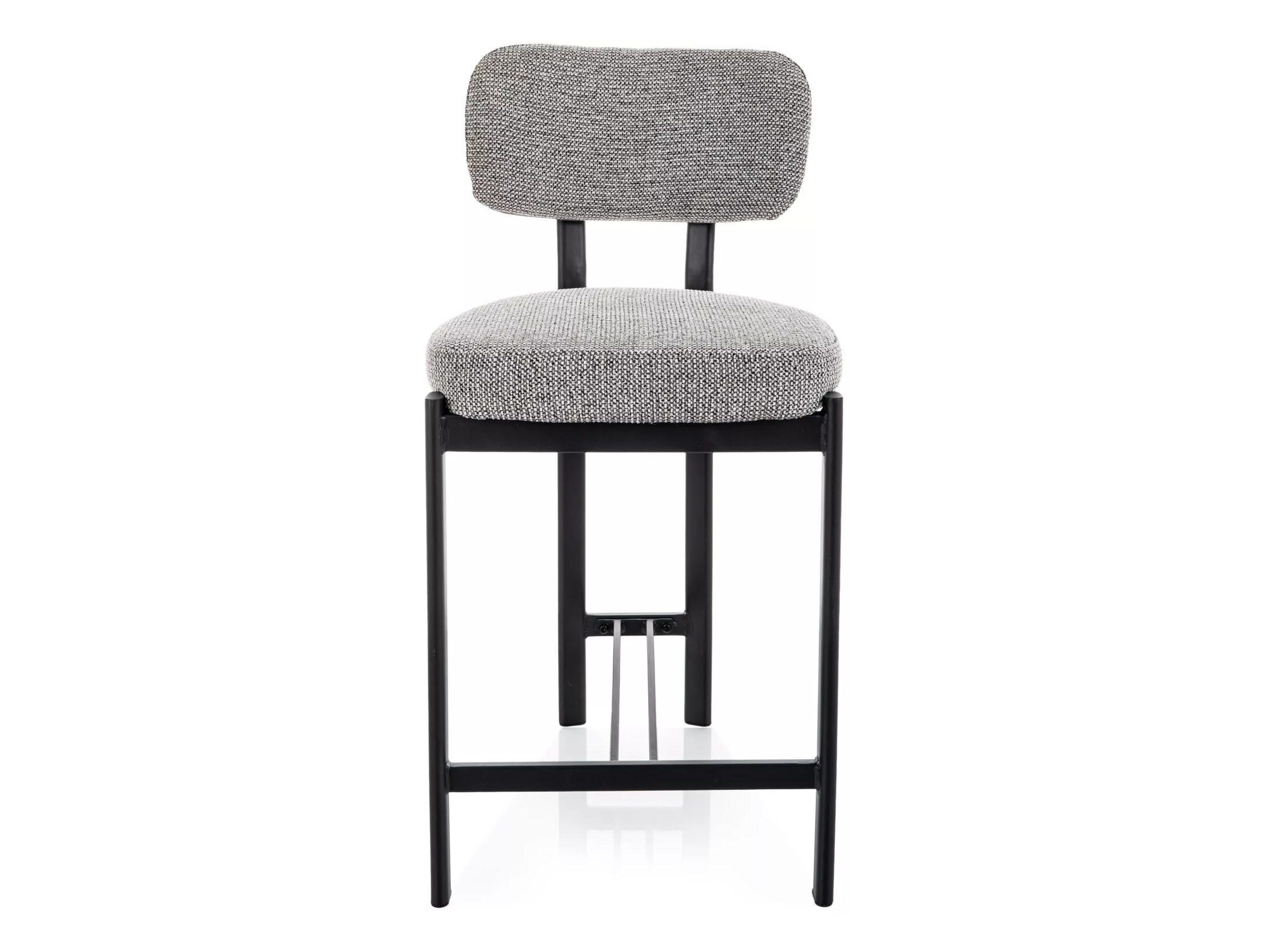 Chaise de bar mi-hauteur Detroit 956 (Gris clair + Noir mat)
