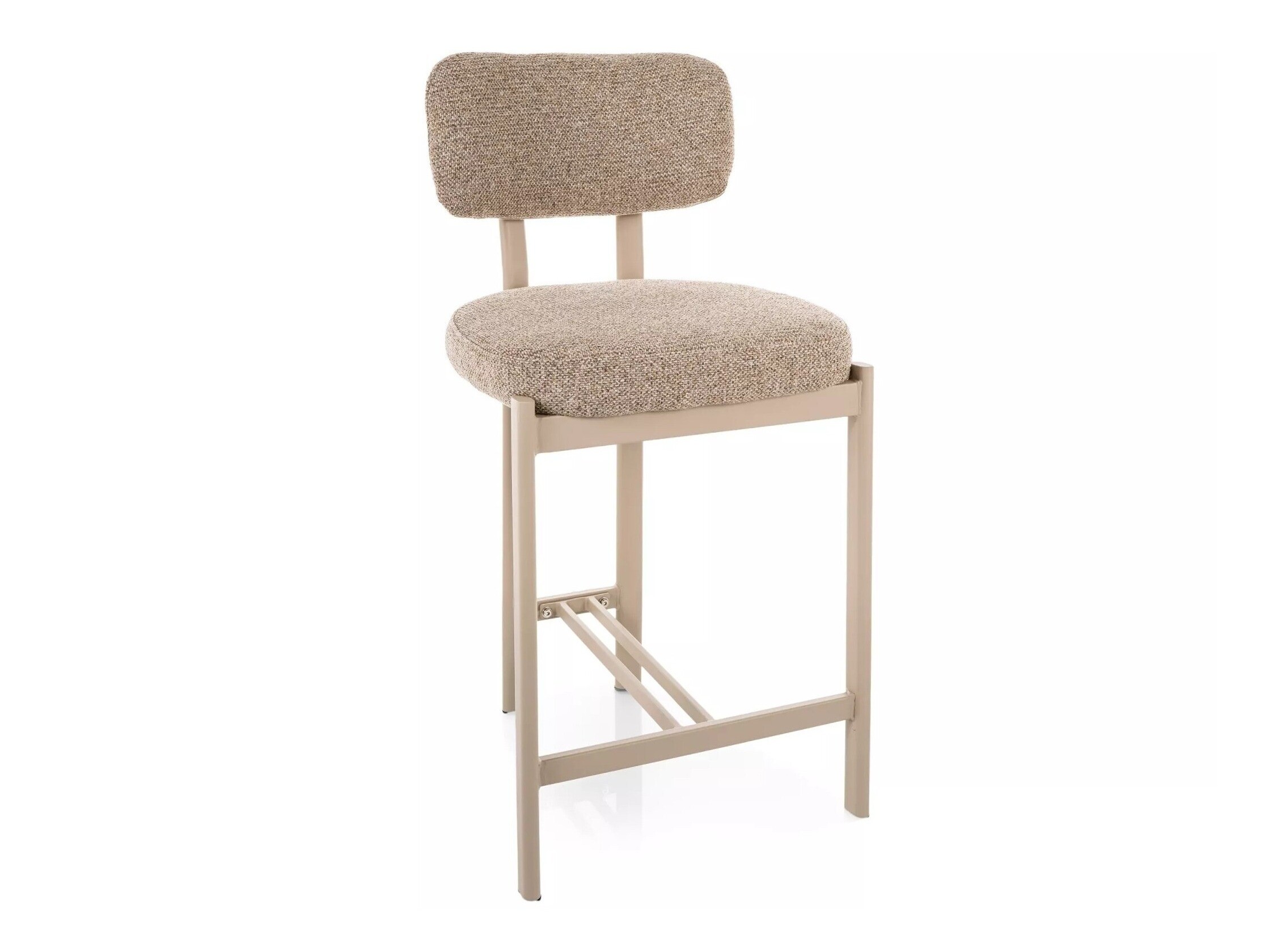 Chaise de bar mi-hauteur Detroit 956 (Brun clair + Cachemire)
