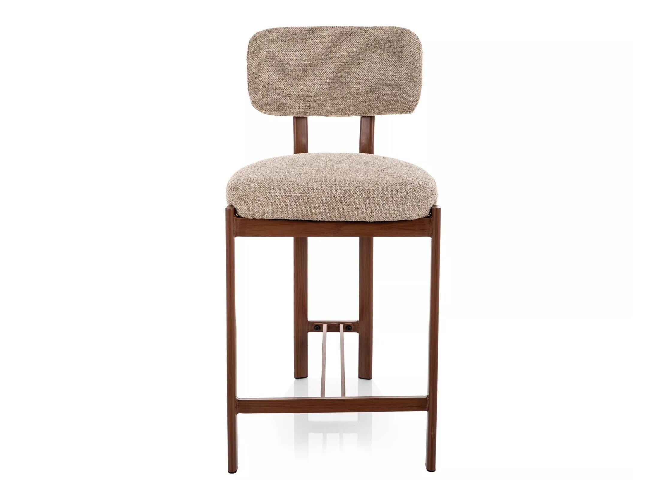 Chaise de bar mi-hauteur Detroit 956 (Brun clair + Noyer)