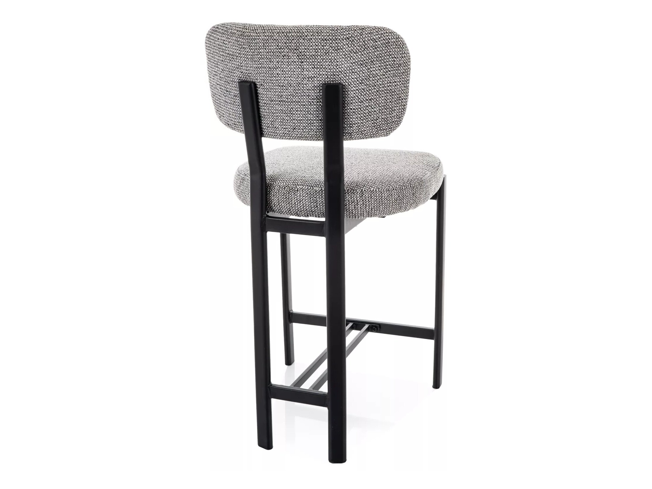 Chaise de bar mi-hauteur Detroit 956 (Gris clair + Noir mat)