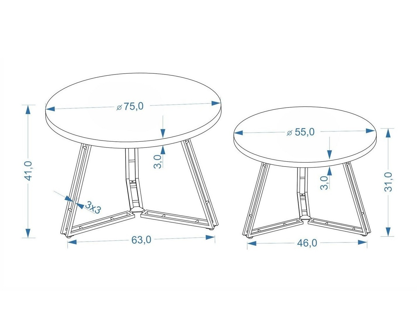 Ensemble tables basses Houston 2184