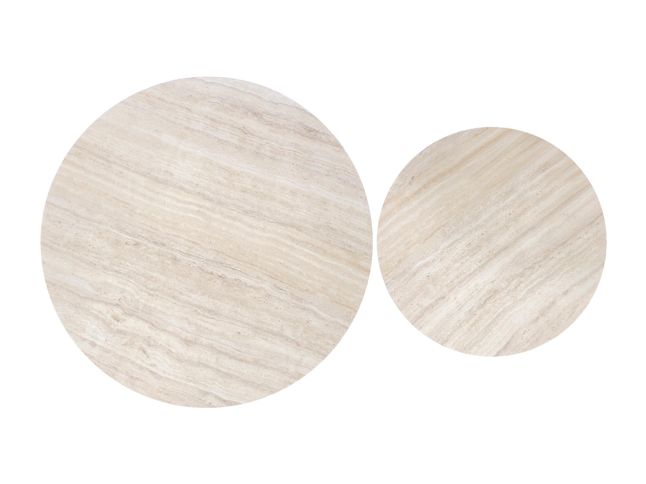 Ensemble tables basses Houston 2213 (Travertin clair + Cachemire)