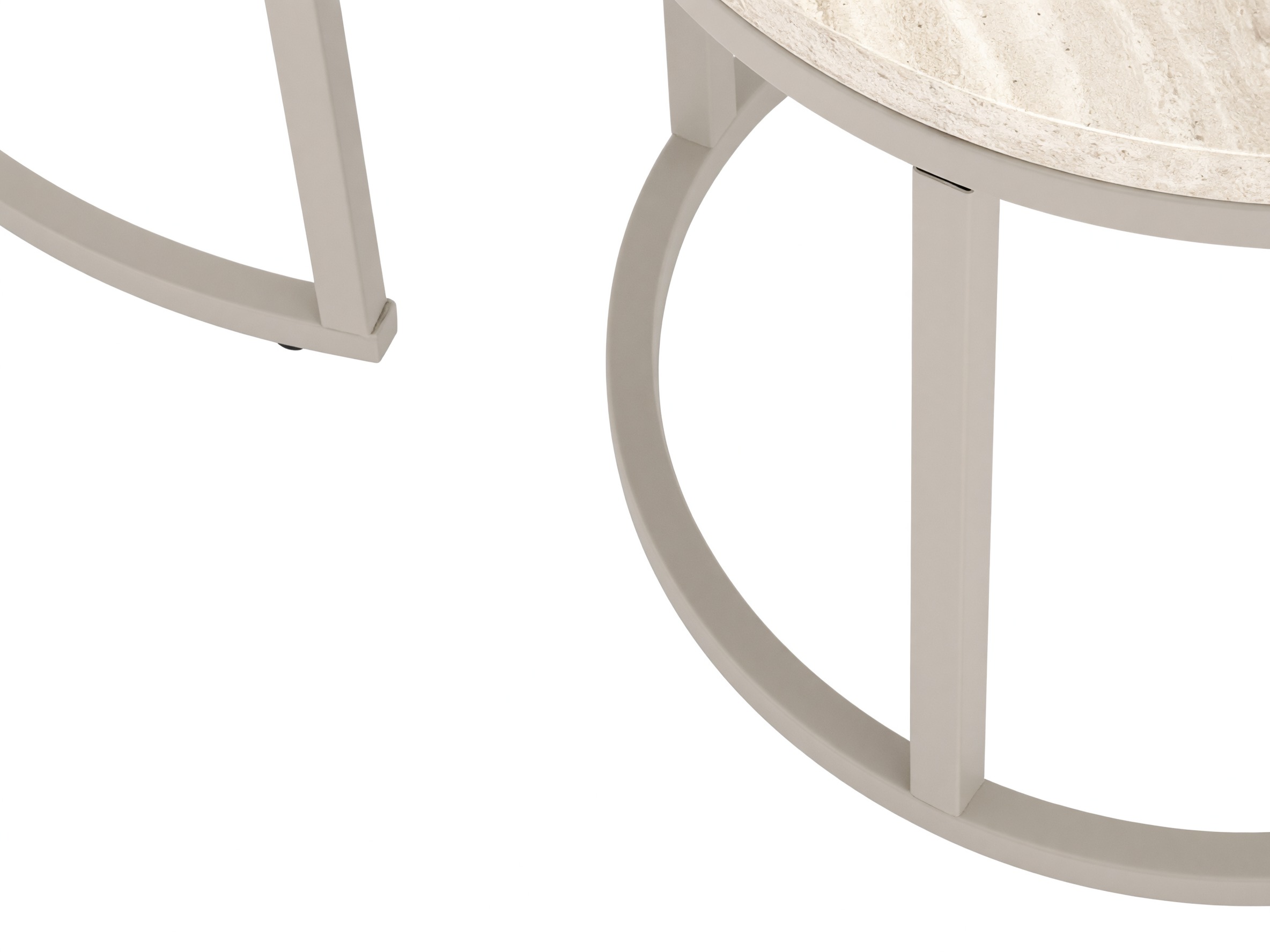 Ensemble tables basses Houston 2213 (Travertin clair + Cachemire)