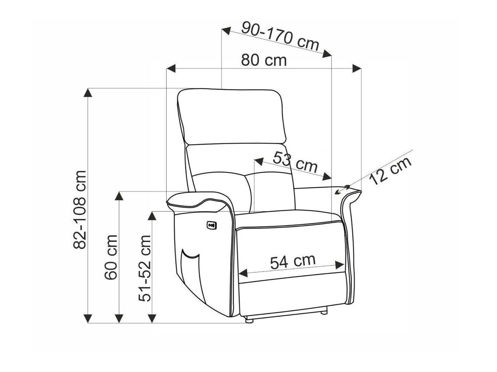 Fauteuil inclinable Houston 1543 (Bluvel 28)