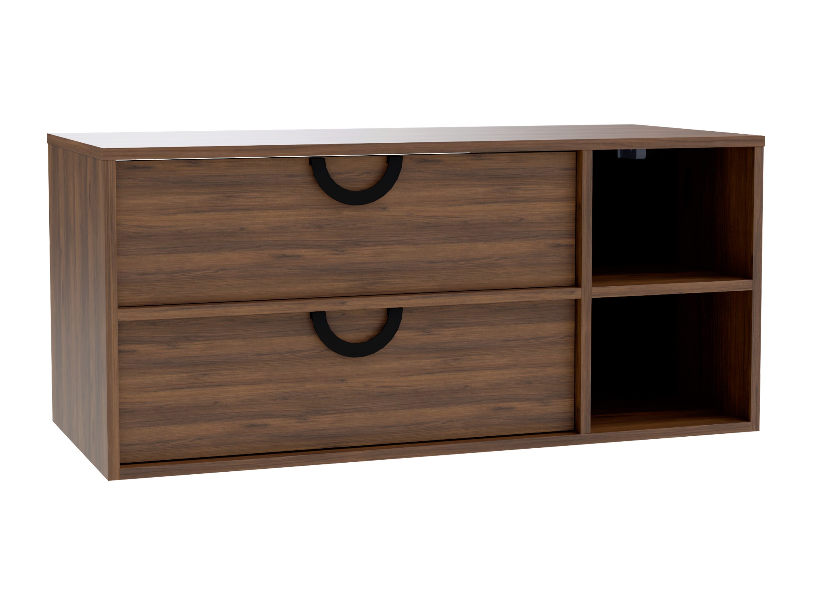 Armoire de salle de bains murale pour lavabo Sodalis (Noyer)