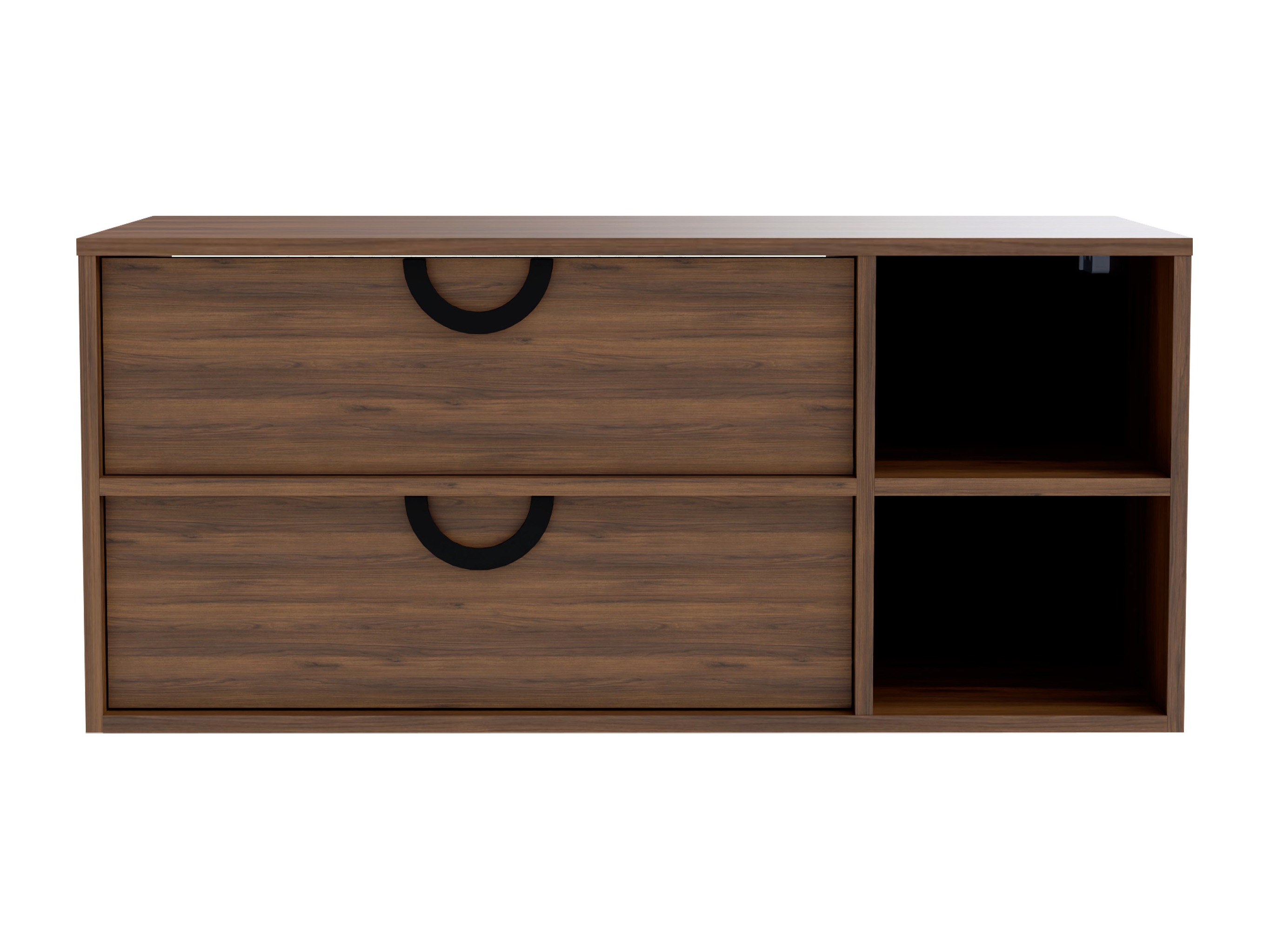 Armoire de salle de bains murale pour lavabo Sodalis (Noyer)