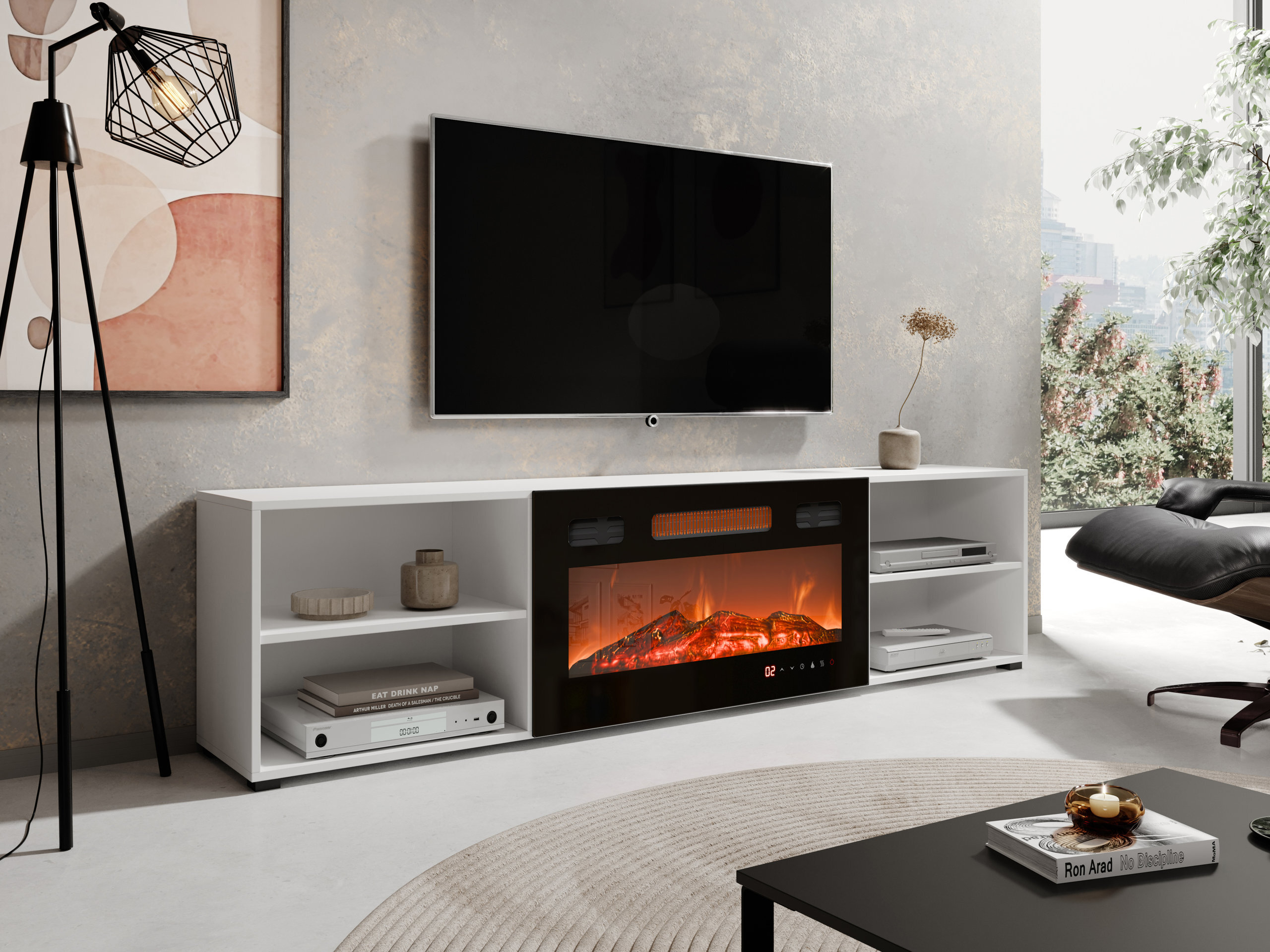 Meuble TV Charlotte 191 (Blanc + Noir)