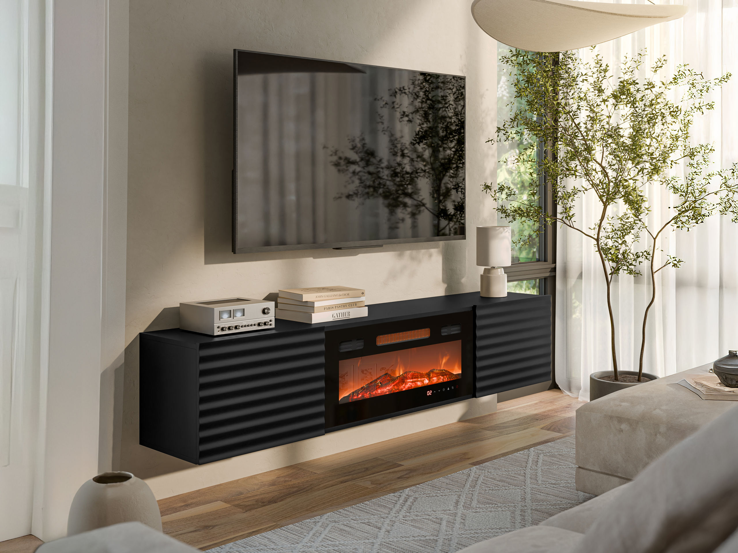 Meuble TV Charlotte 206 (Noir)