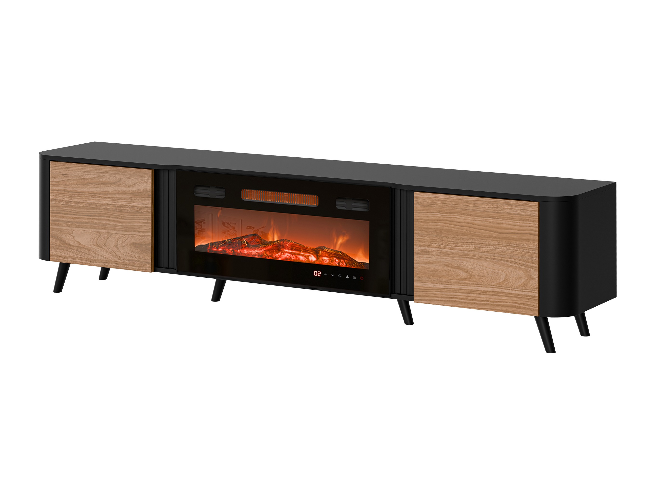 Meuble TV Modus (Noir + Noyer)