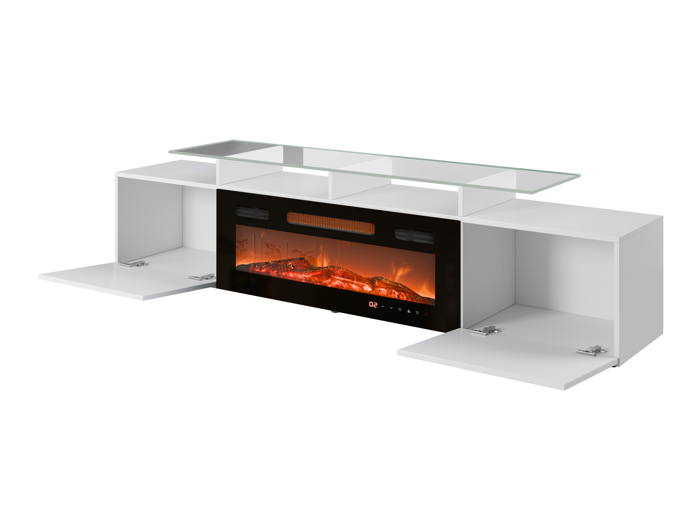 Meuble TV Numerus (Noir + Noir brillant)