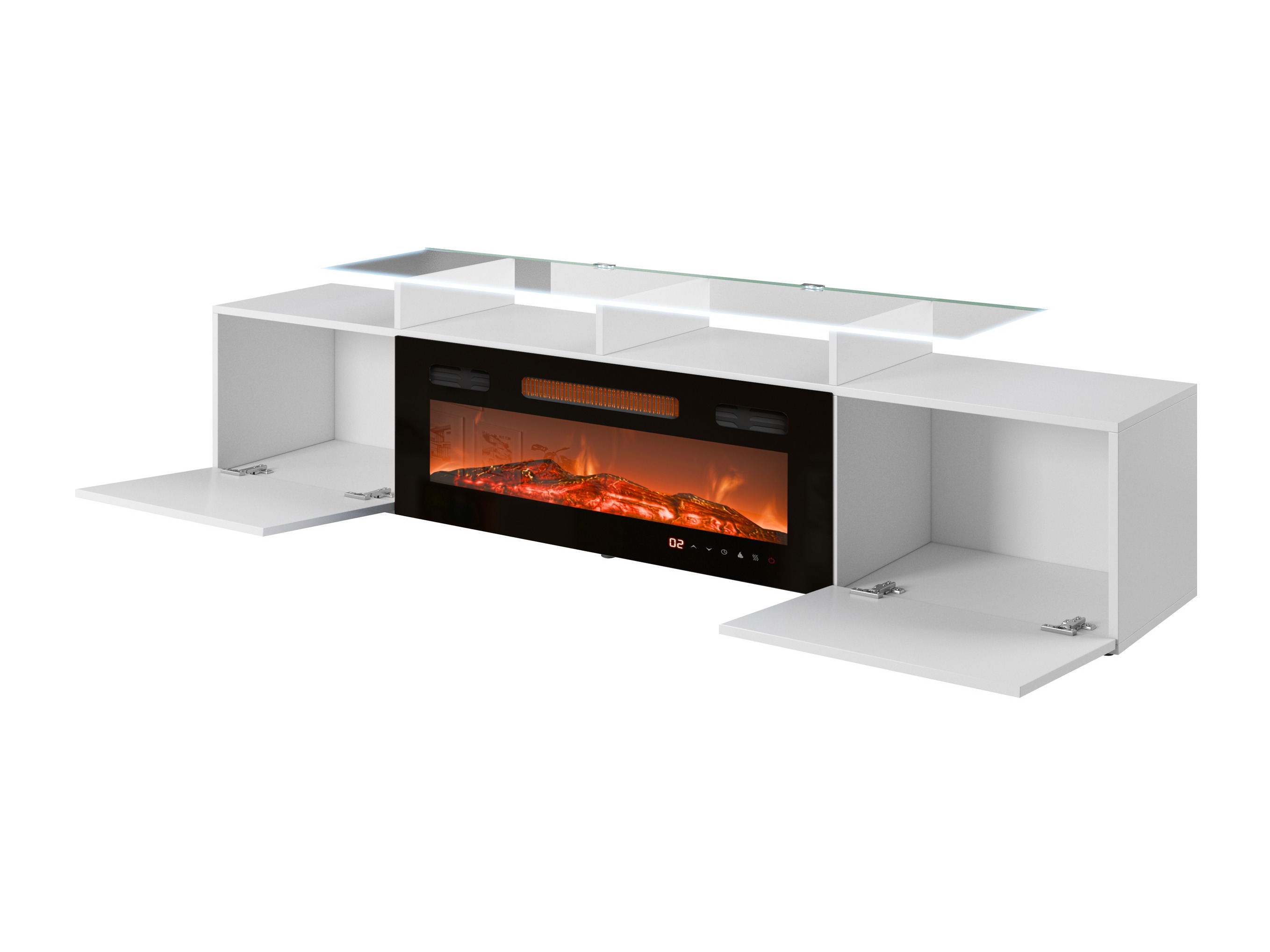 Meuble TV Numerus (Noir + Noir brillant)