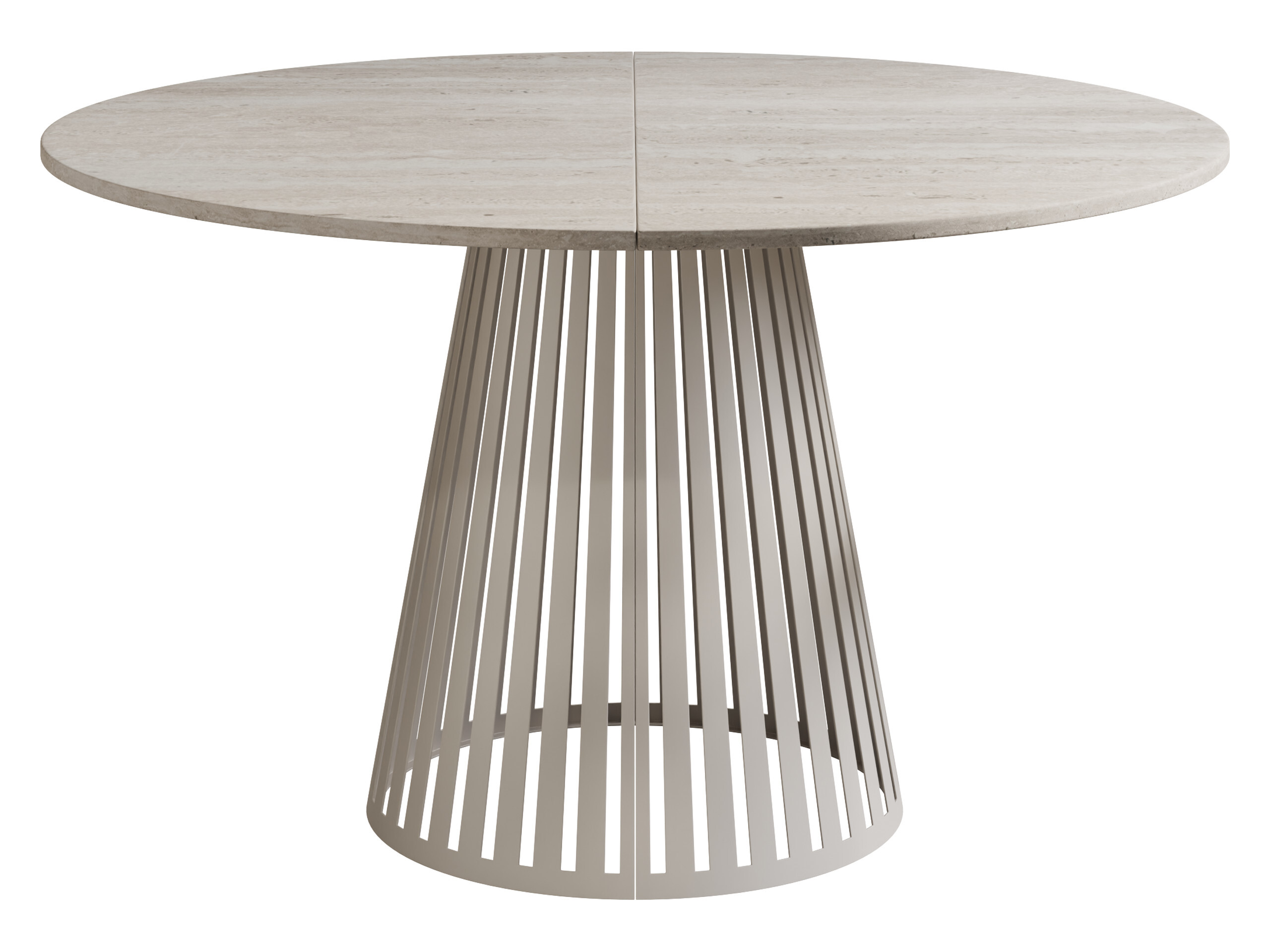 Table Prudentia (Clair Travertine + Cachemire)