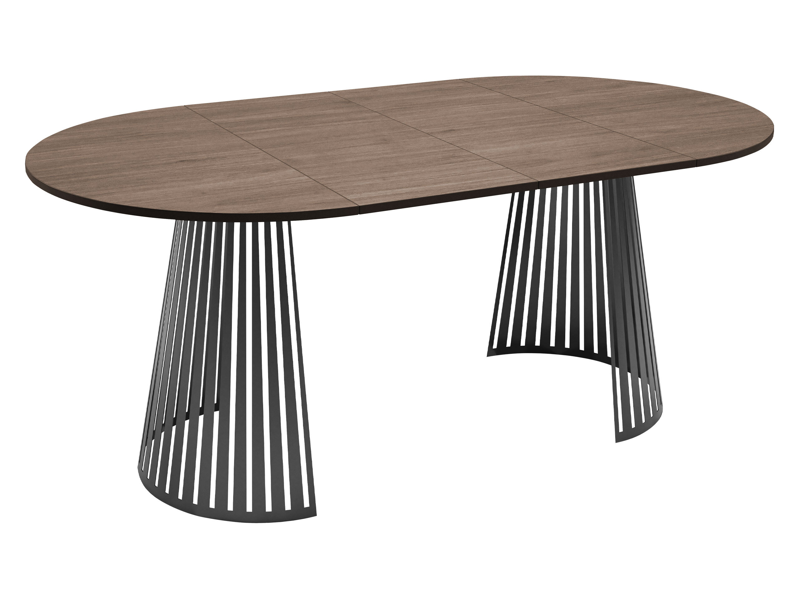 Table Prudentia II (Marbre noir + Marron)