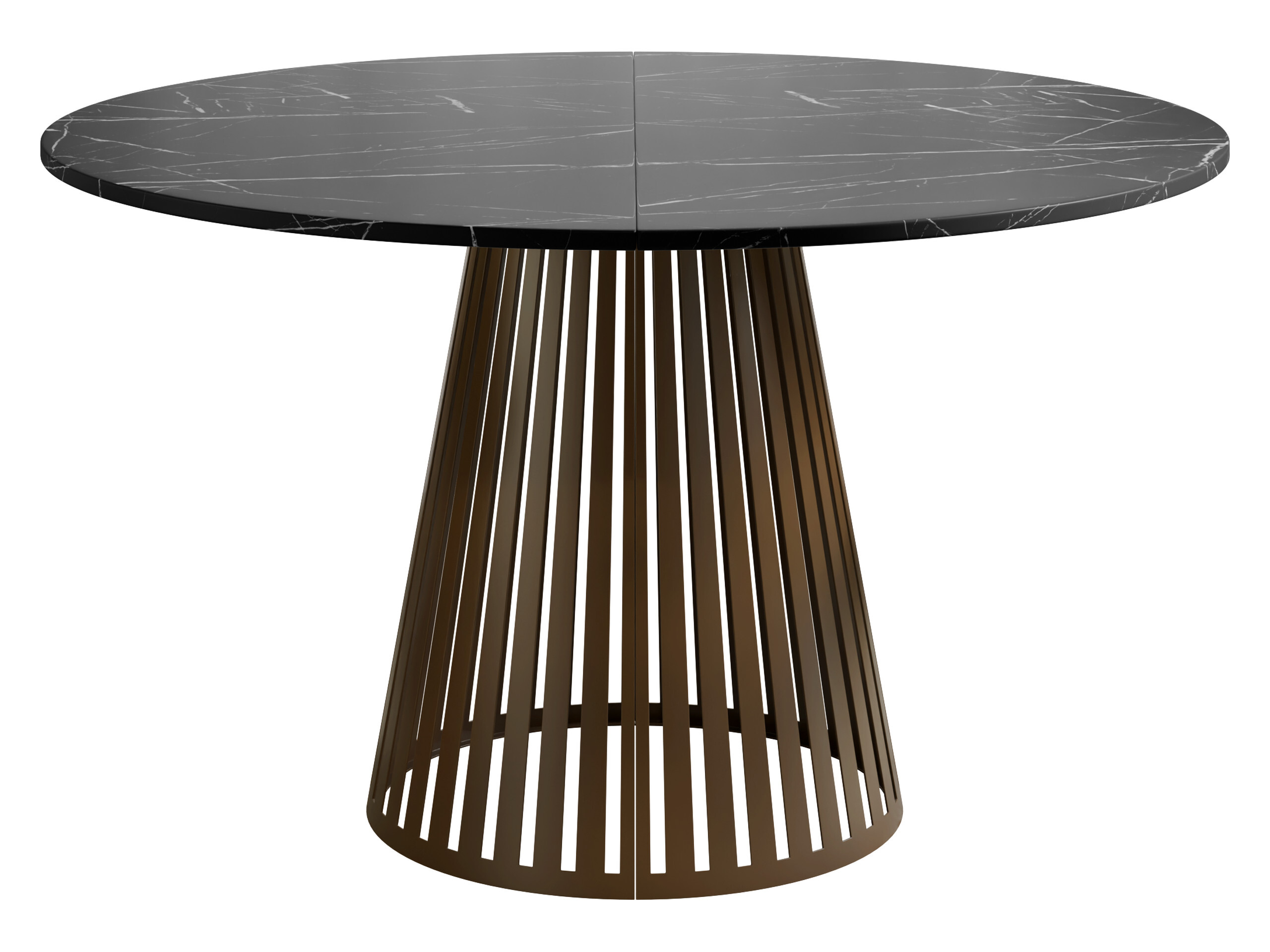 Table Prudentia (Noir Marbre + Marron)