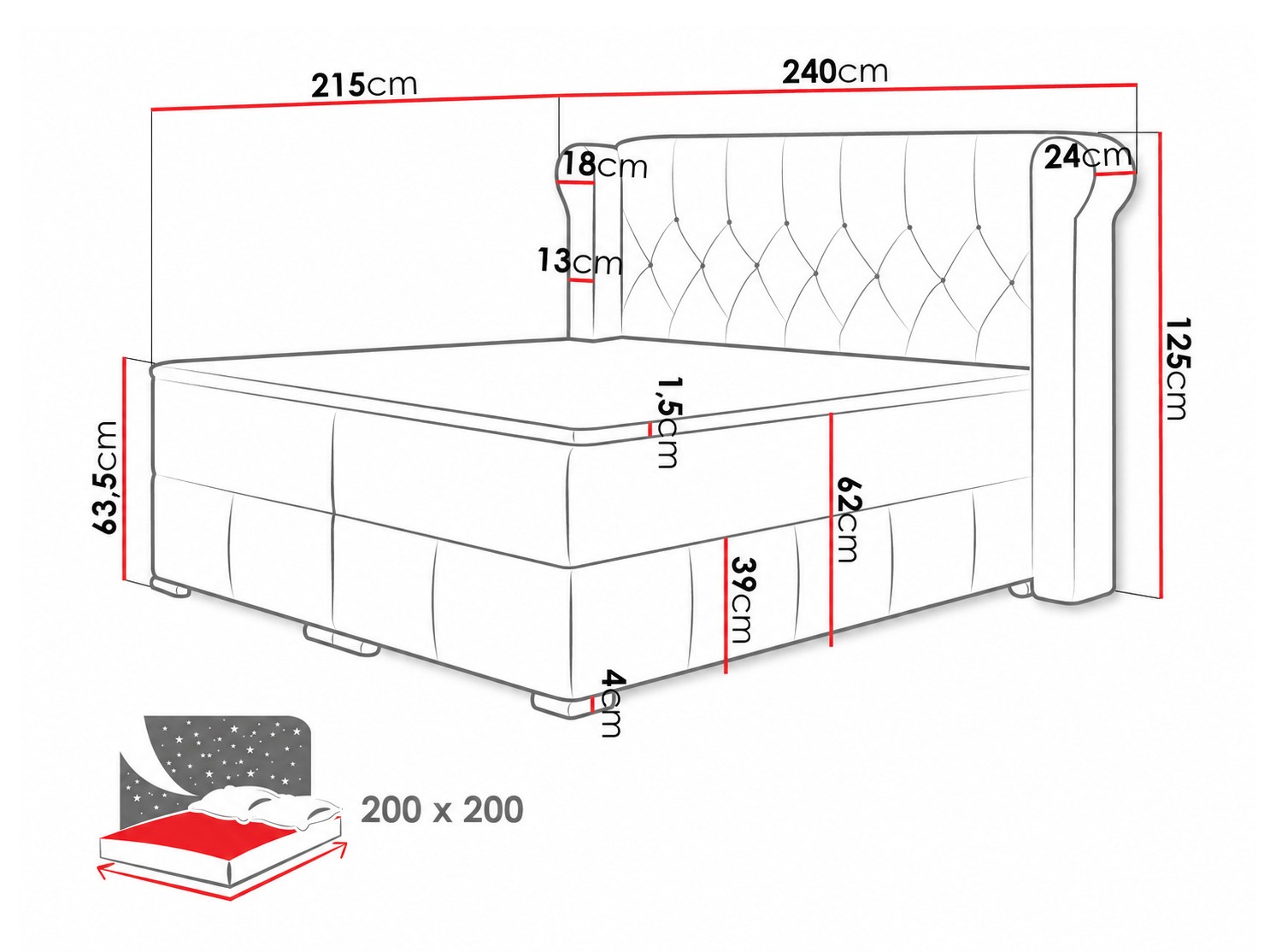 Lit boxspring Ars (Magic Velvet 2217)
