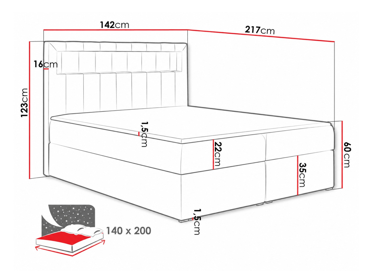 Lit boxspring Pomum (Soft 010)