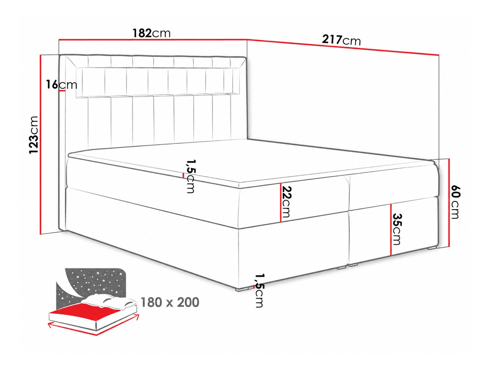 Lit boxspring Pomum (Soft 010)