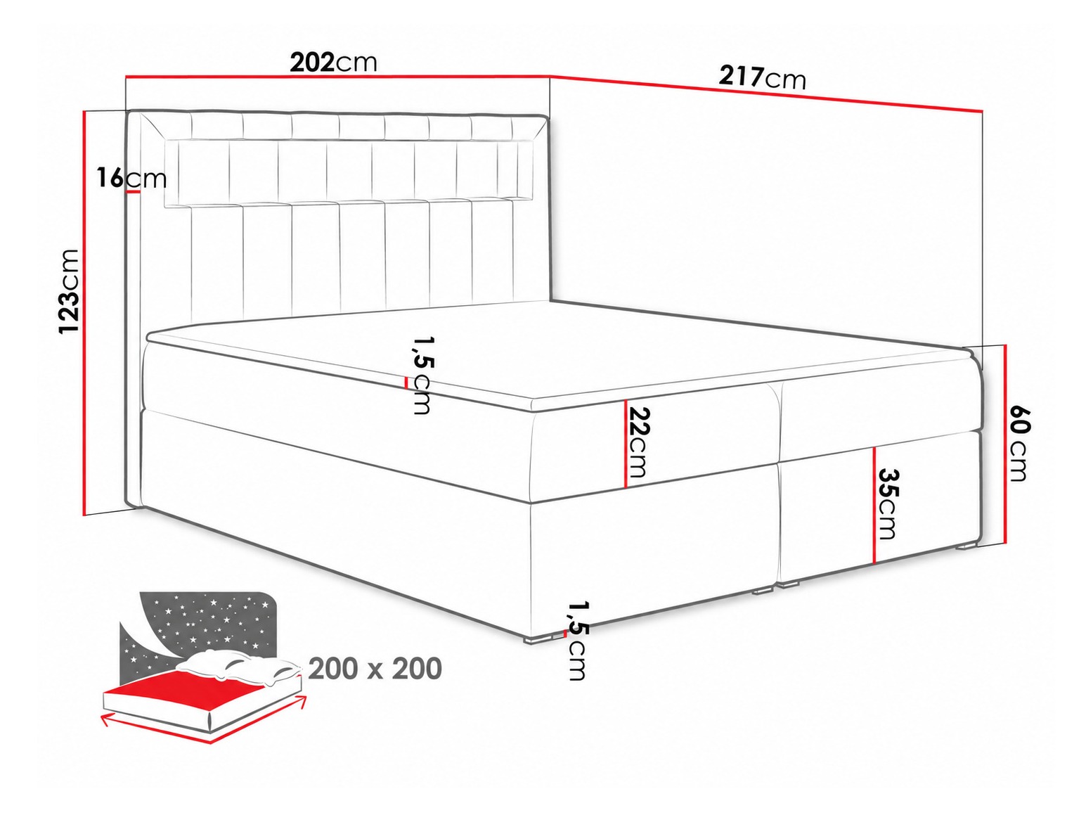 Lit boxspring Pomum (Soft 010)