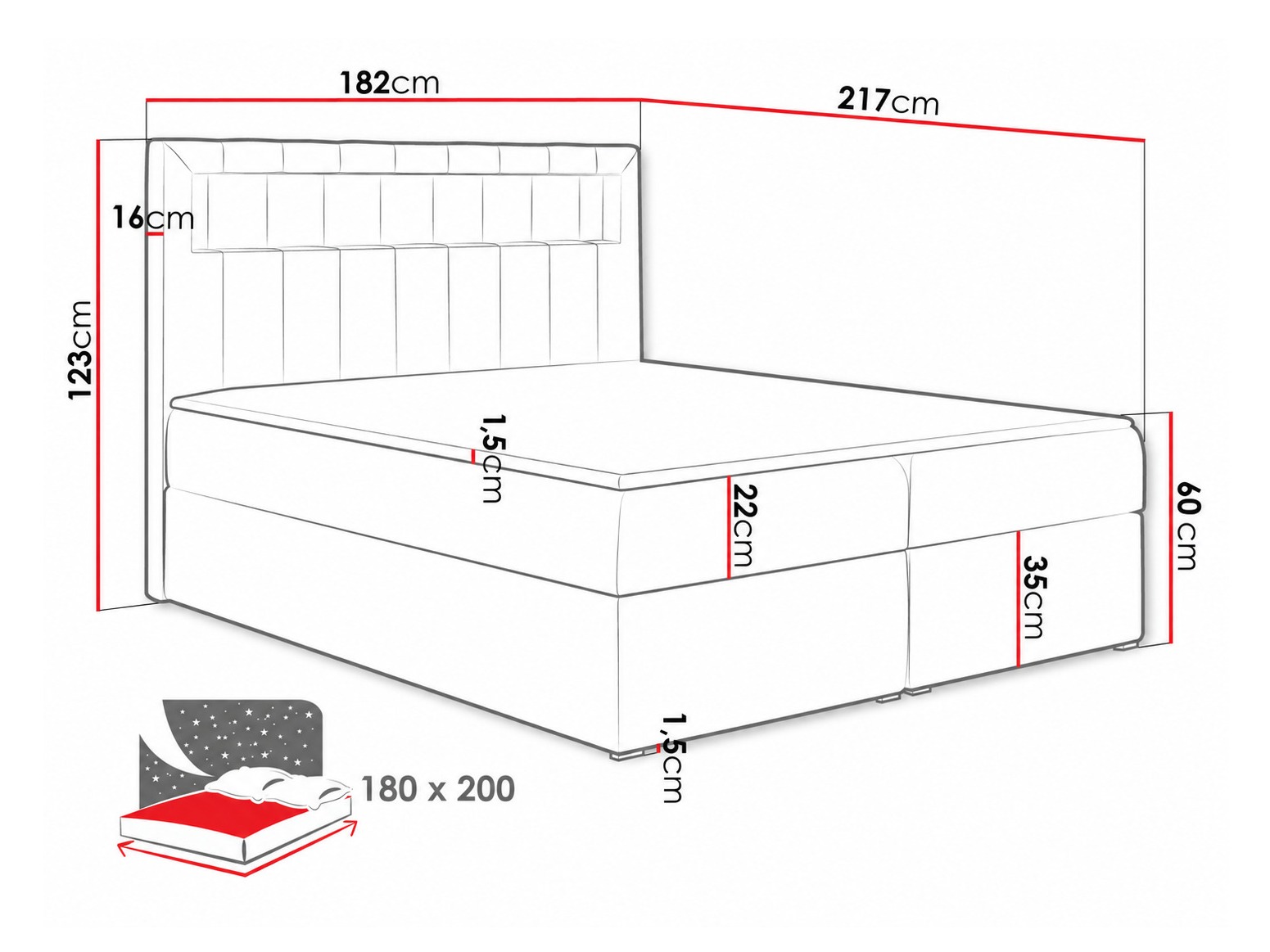 Lit boxspring Pomum (Soft 017)
