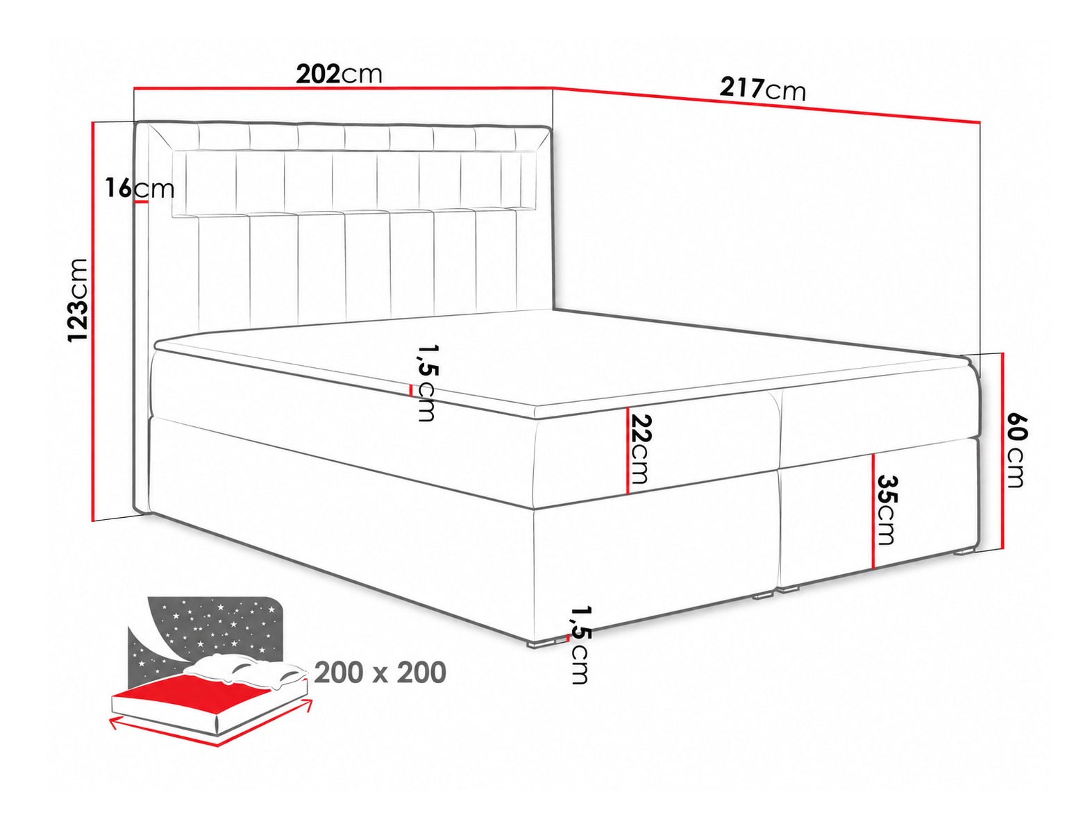 Lit boxspring Pomum (Soft 017)