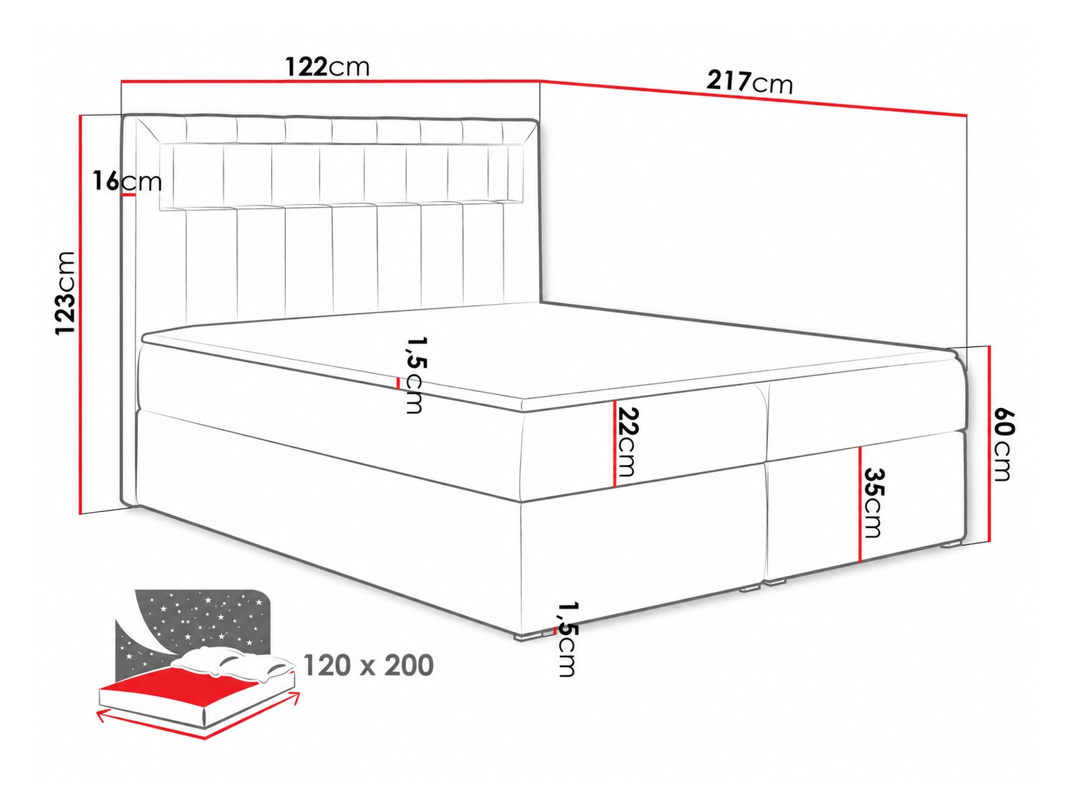 Lit boxspring Pomum (Soft 029)