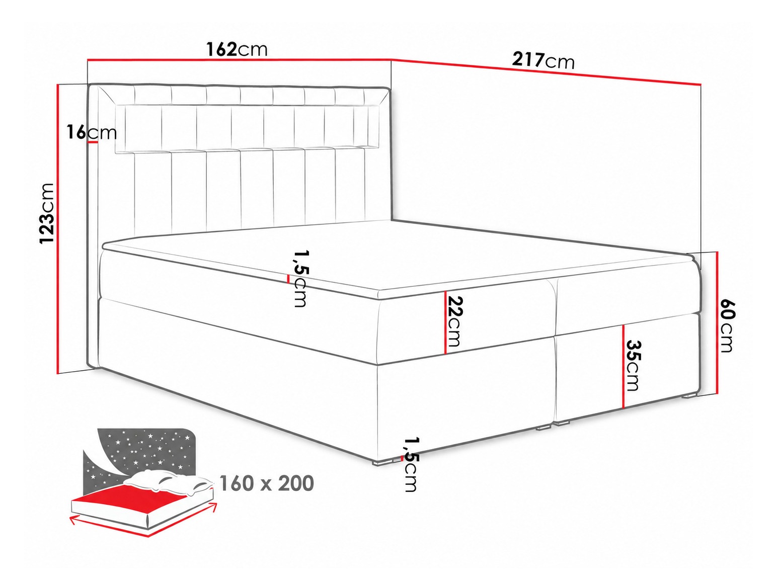 Lit boxspring Pomum (Soft 029)