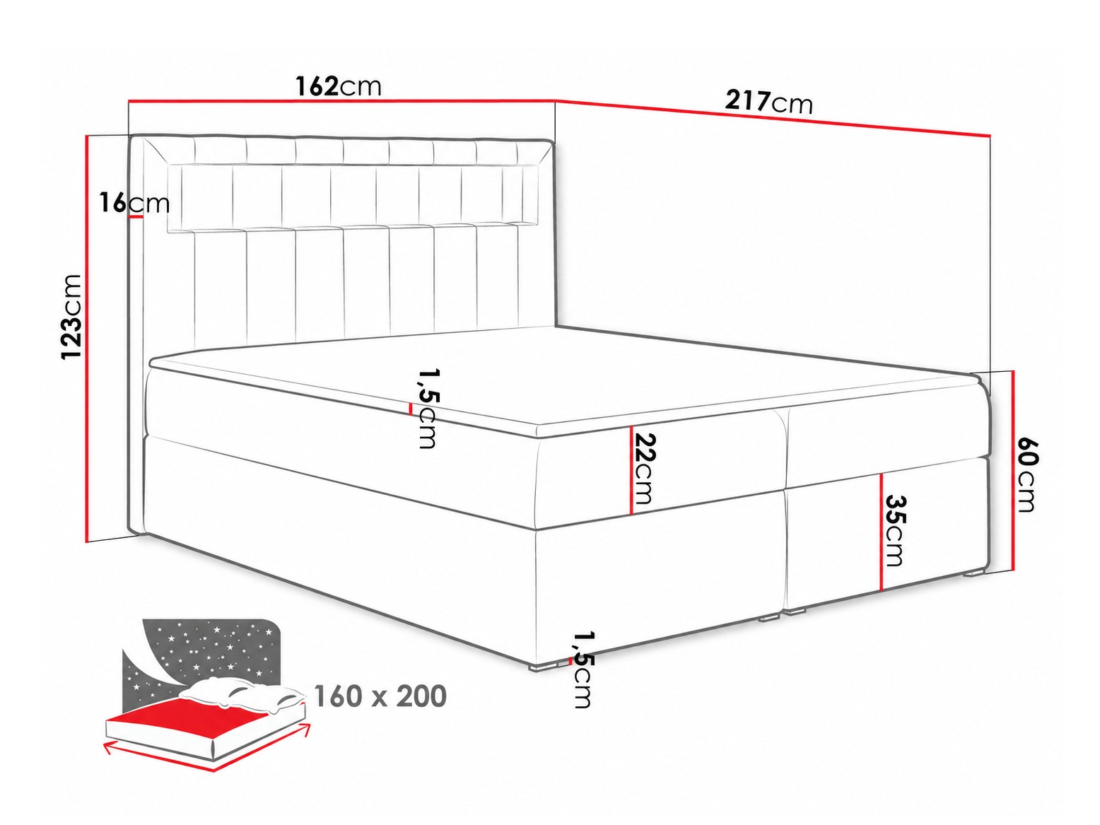 Lit boxspring Pomum (Soft 033)