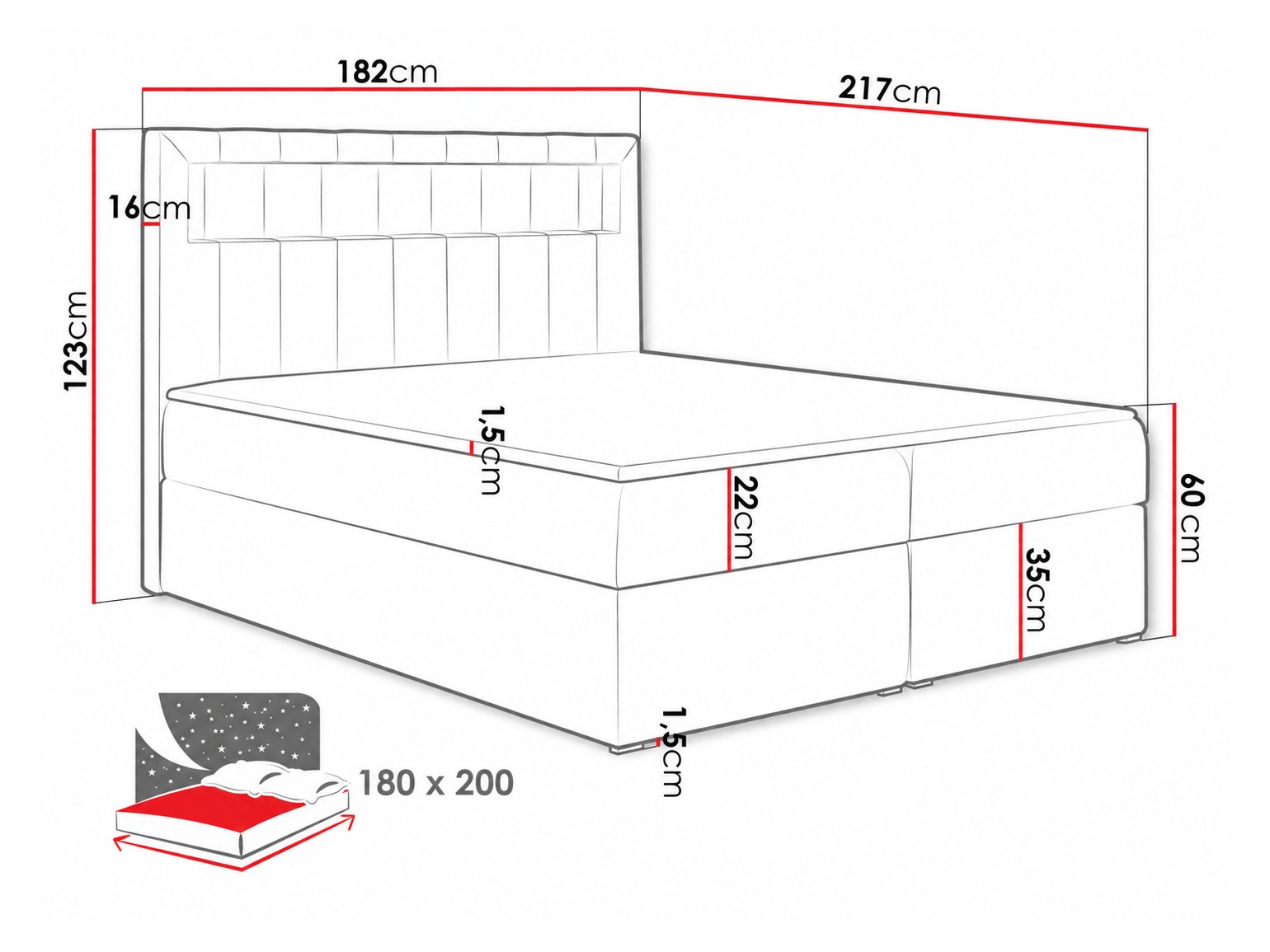 Lit boxspring Pomum (Soft 033)