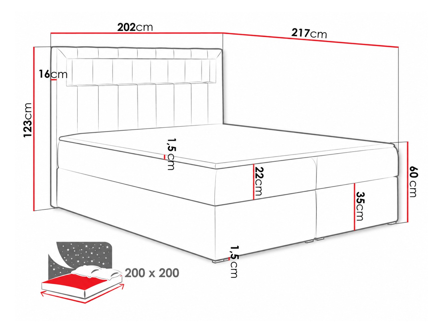 Lit boxspring Pomum (Soft 033)