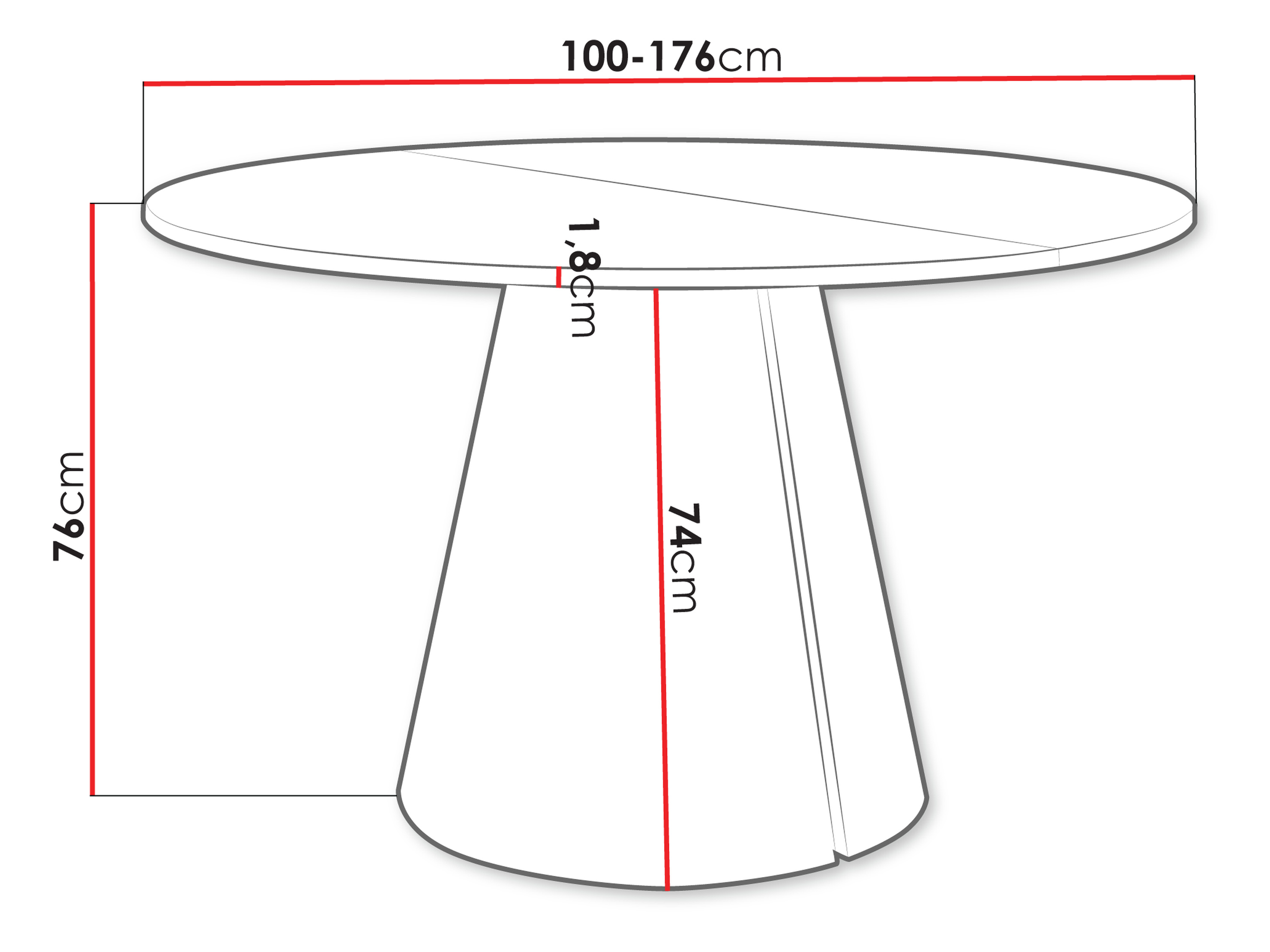 Table Oswego 166