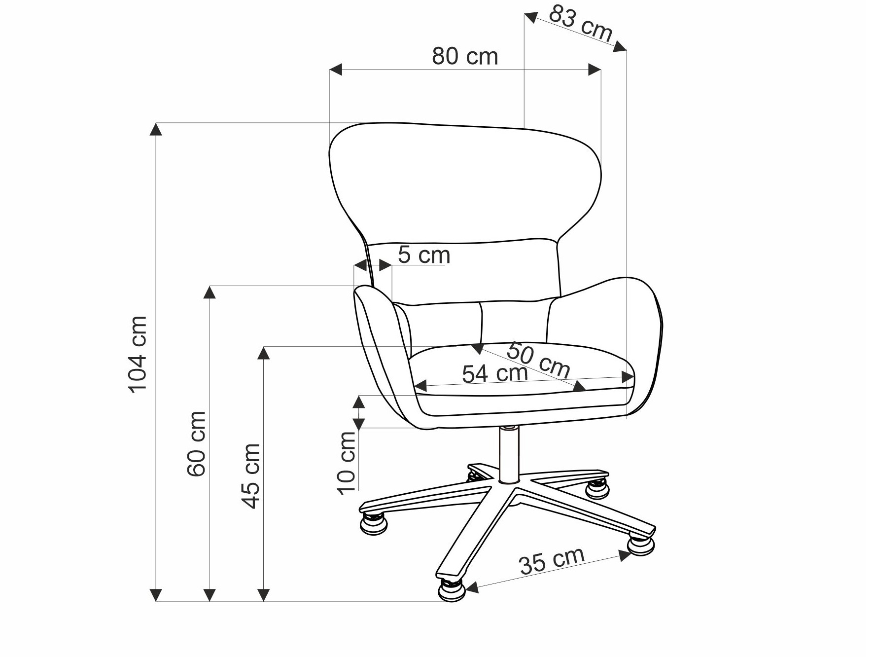 Fauteuil Houston 1598 (Beige)
