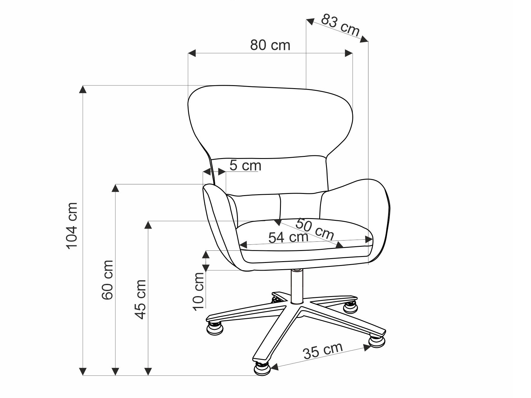 Fauteuil Houston 1598 (Gris)