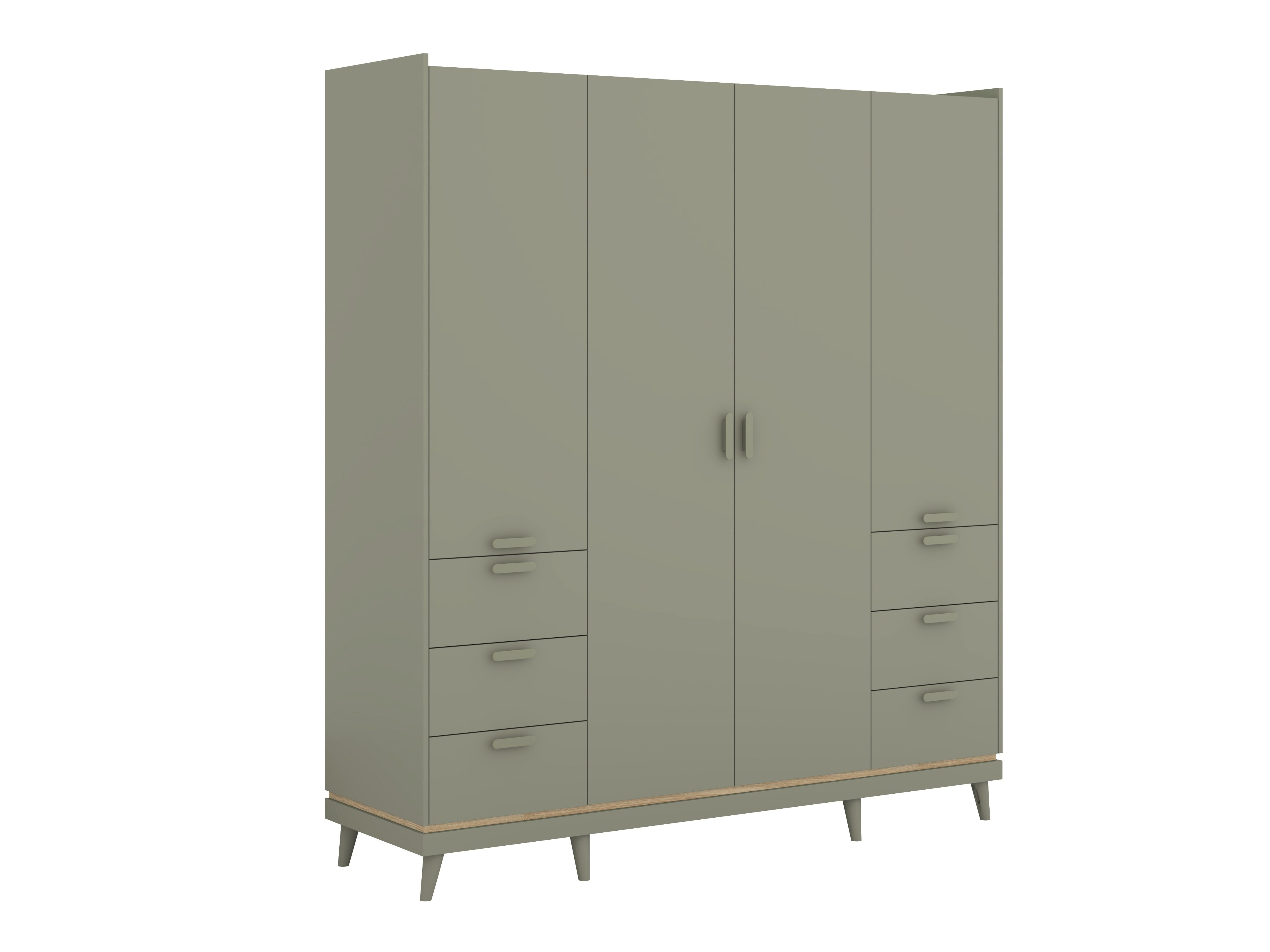 Armoire Fertalu 101 (Vert + Chêne)